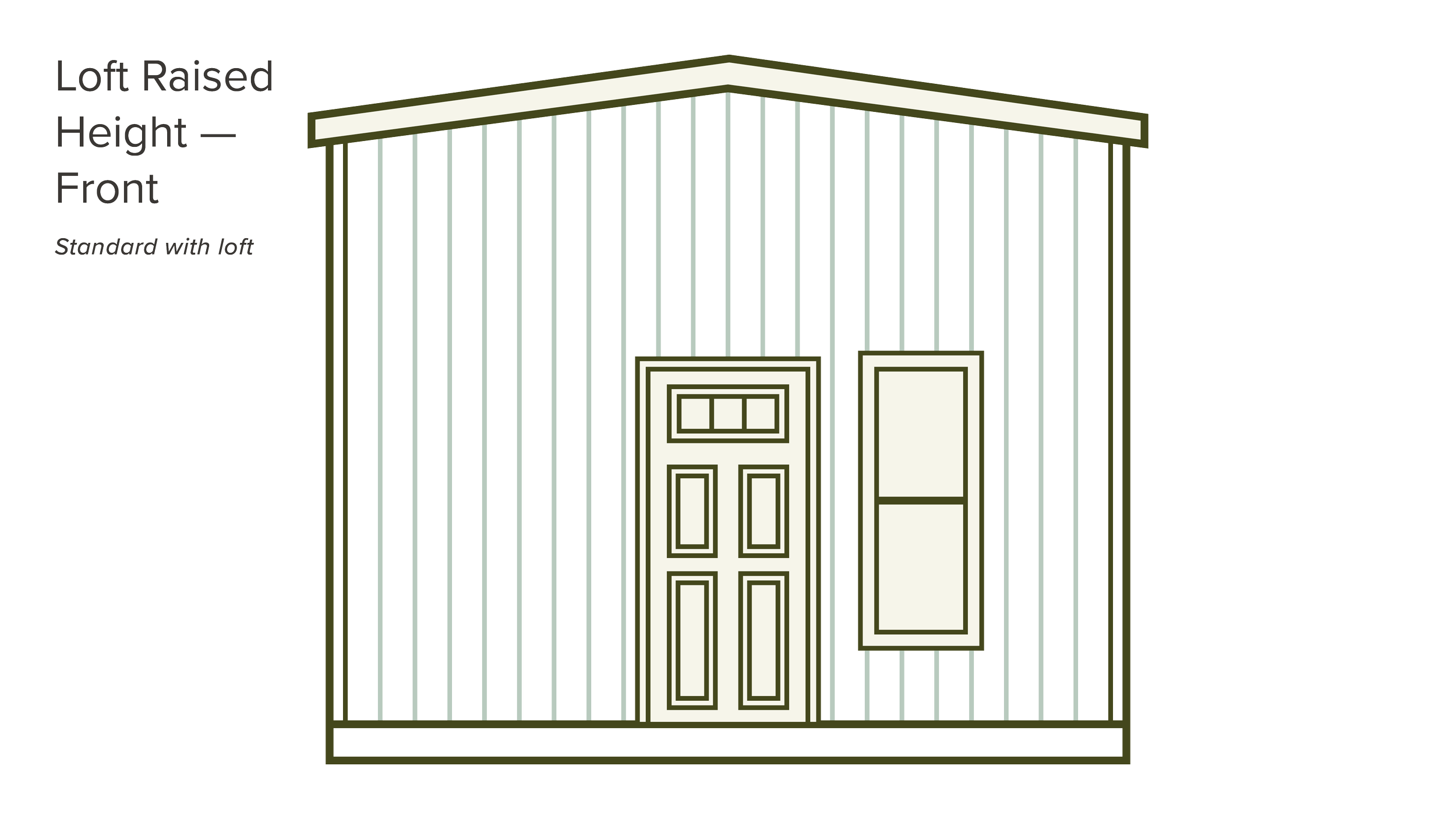 Loft Raised Height - Front (standard with loft)