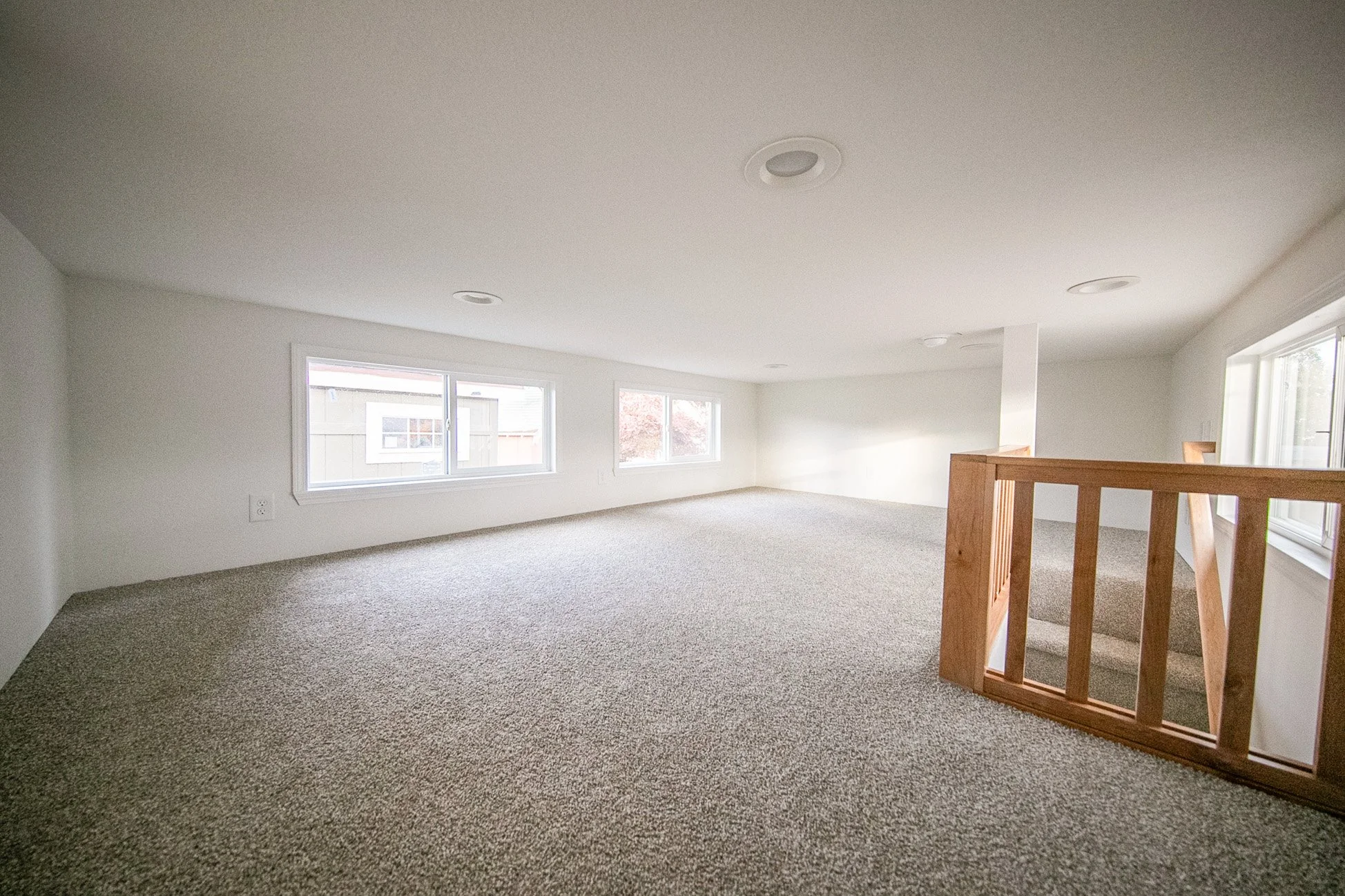 Loft facing side wall and end wall
