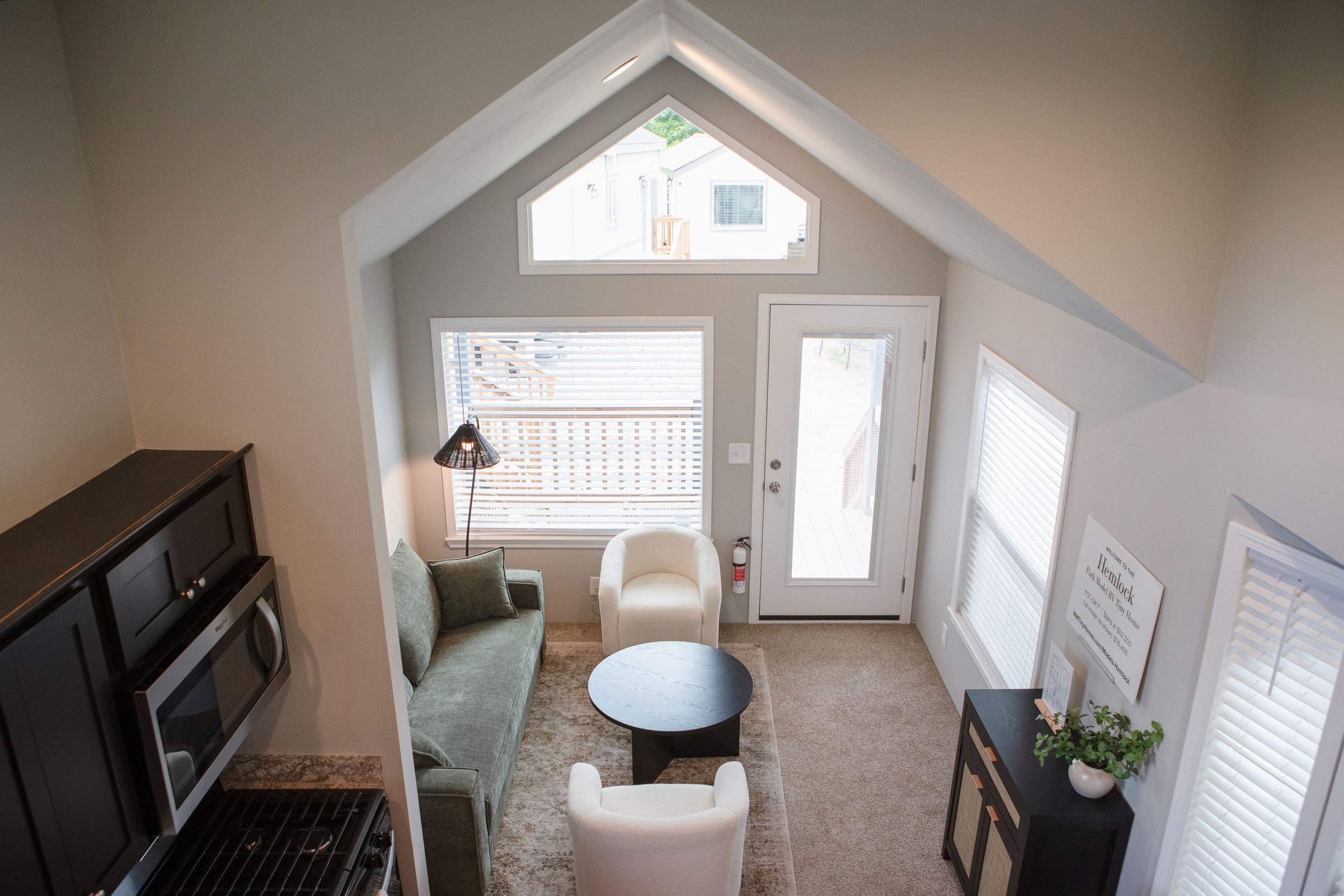 Snohomish Hemlock model overlooking downstairs from loft