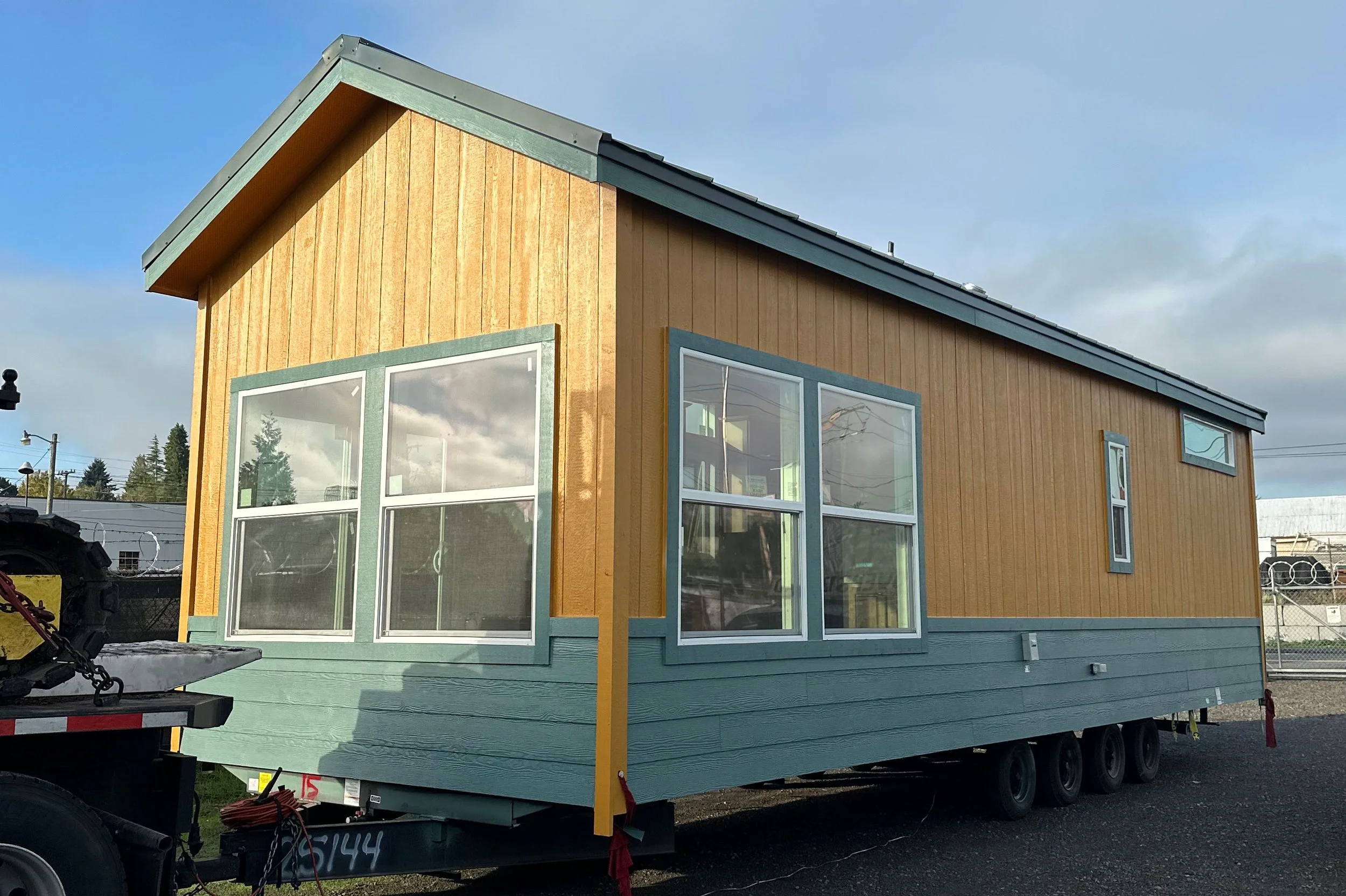 Willow with custom exterior paint (Sherwin Williams Butterscotch) and Rocky River trim