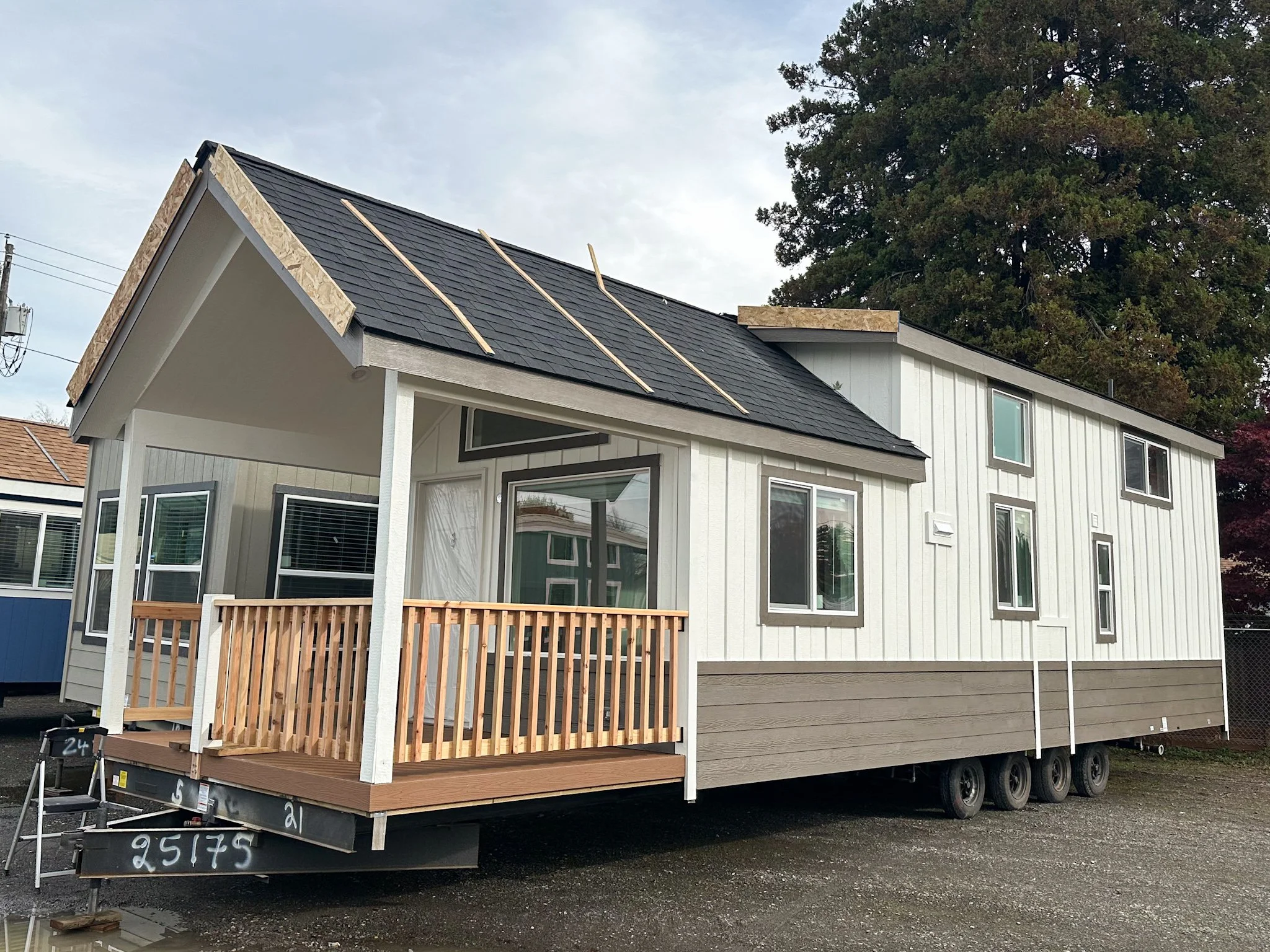 Tiny Home on wheels with large covered porch