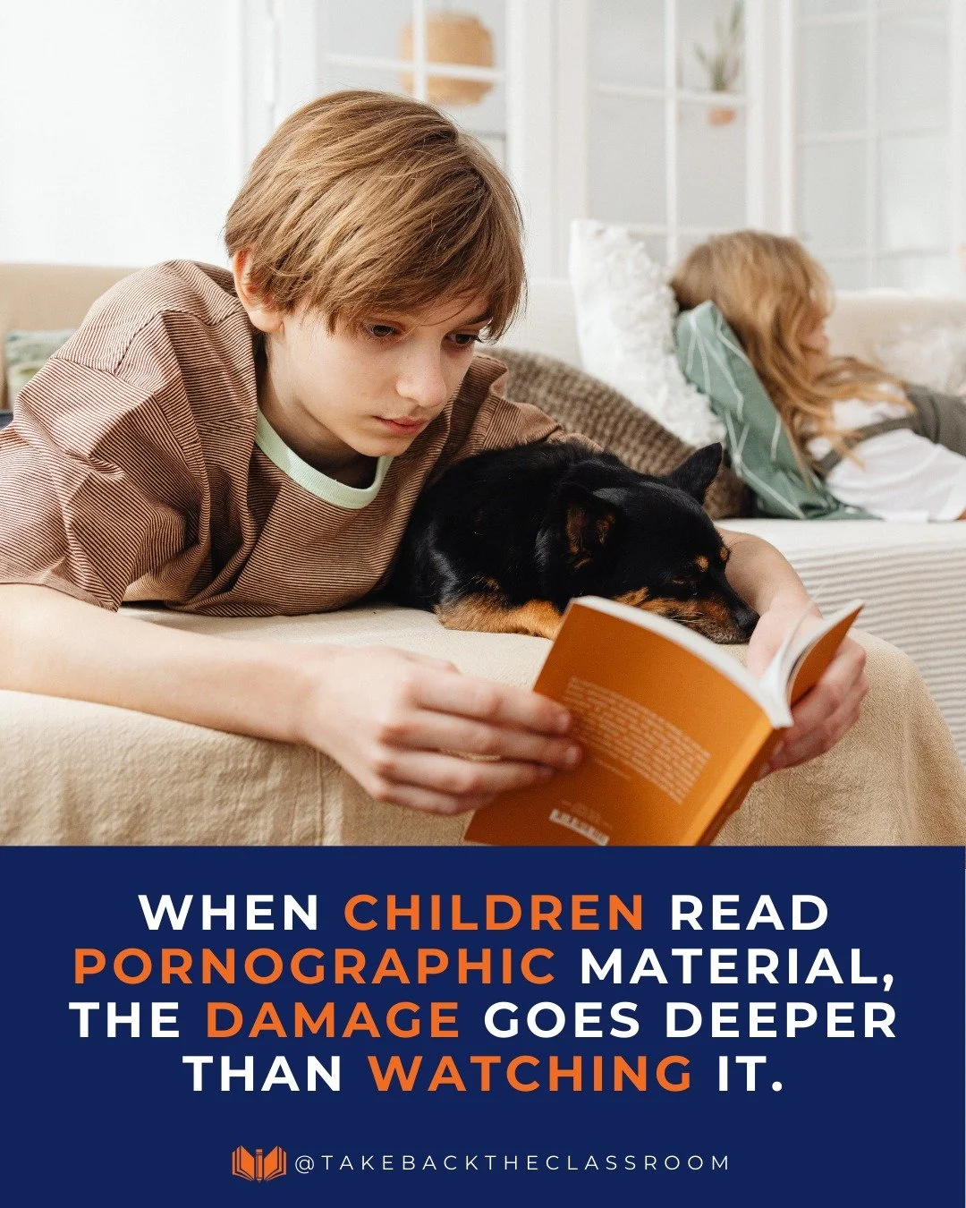When children read pornographic material, the damage goes deeper than simply watching it.

Reading is not passive. When a child reads explicit sexual content, their brain is forced to *create* the images. They are not just observing a scene, they are