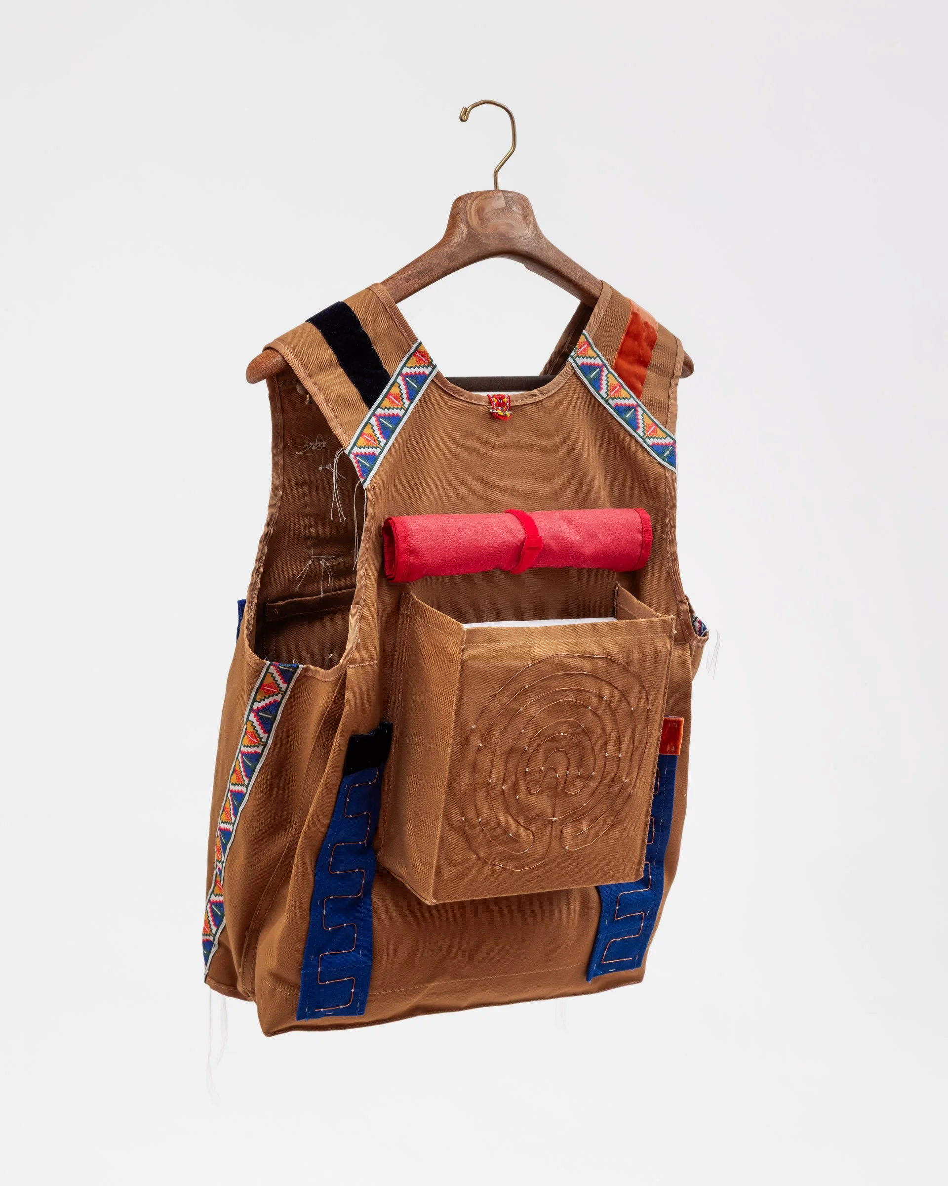   Cruiser Vest,   2019 Mixed media including fabric, metal, and plastic Dimensions variable  Made for Céline Bureau Photo by LF Documentation