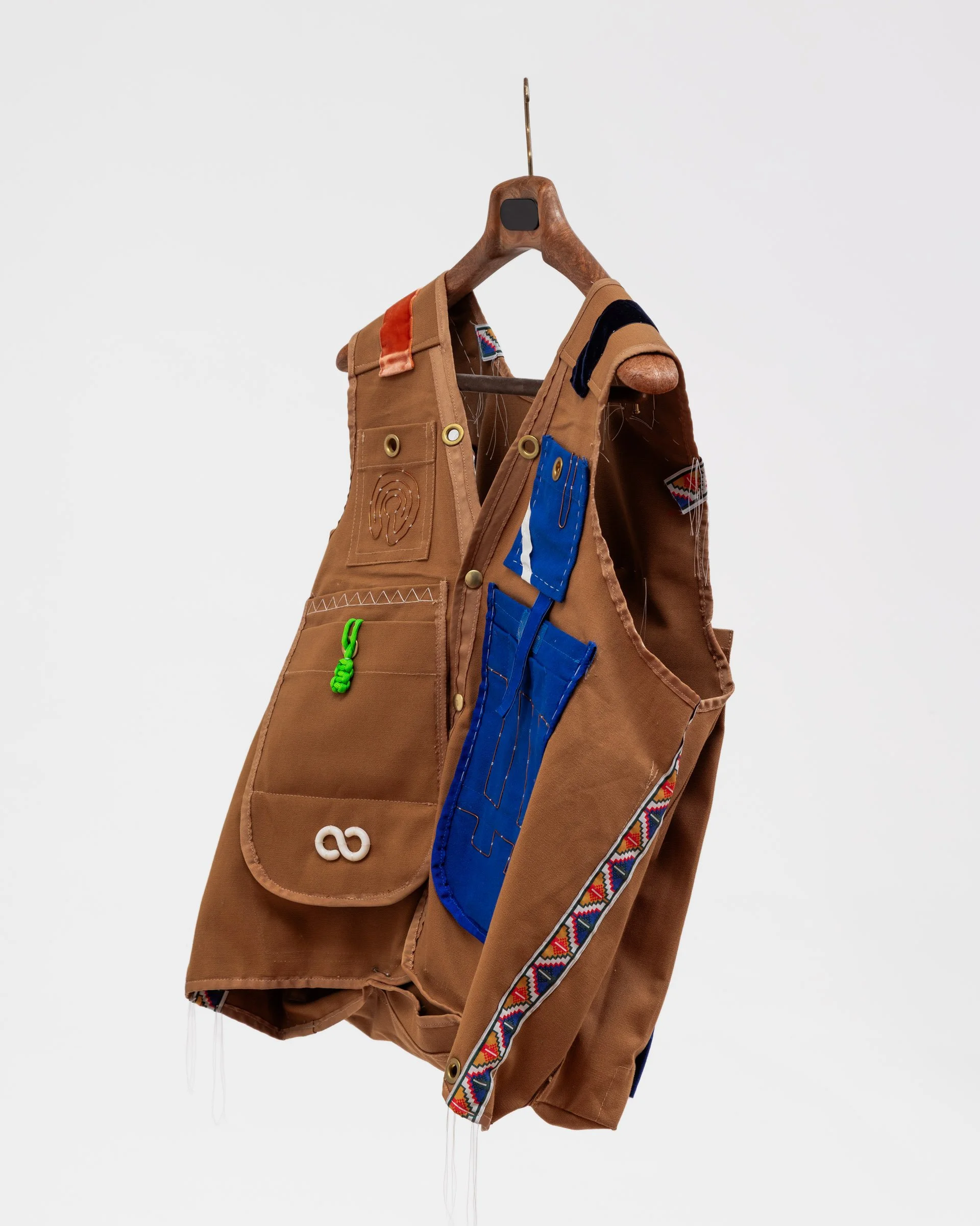   Cruiser Vest,   2019 Mixed media including fabric, metal, and plastic Dimensions variable  Made for Céline Bureau Photo by LF Documentation