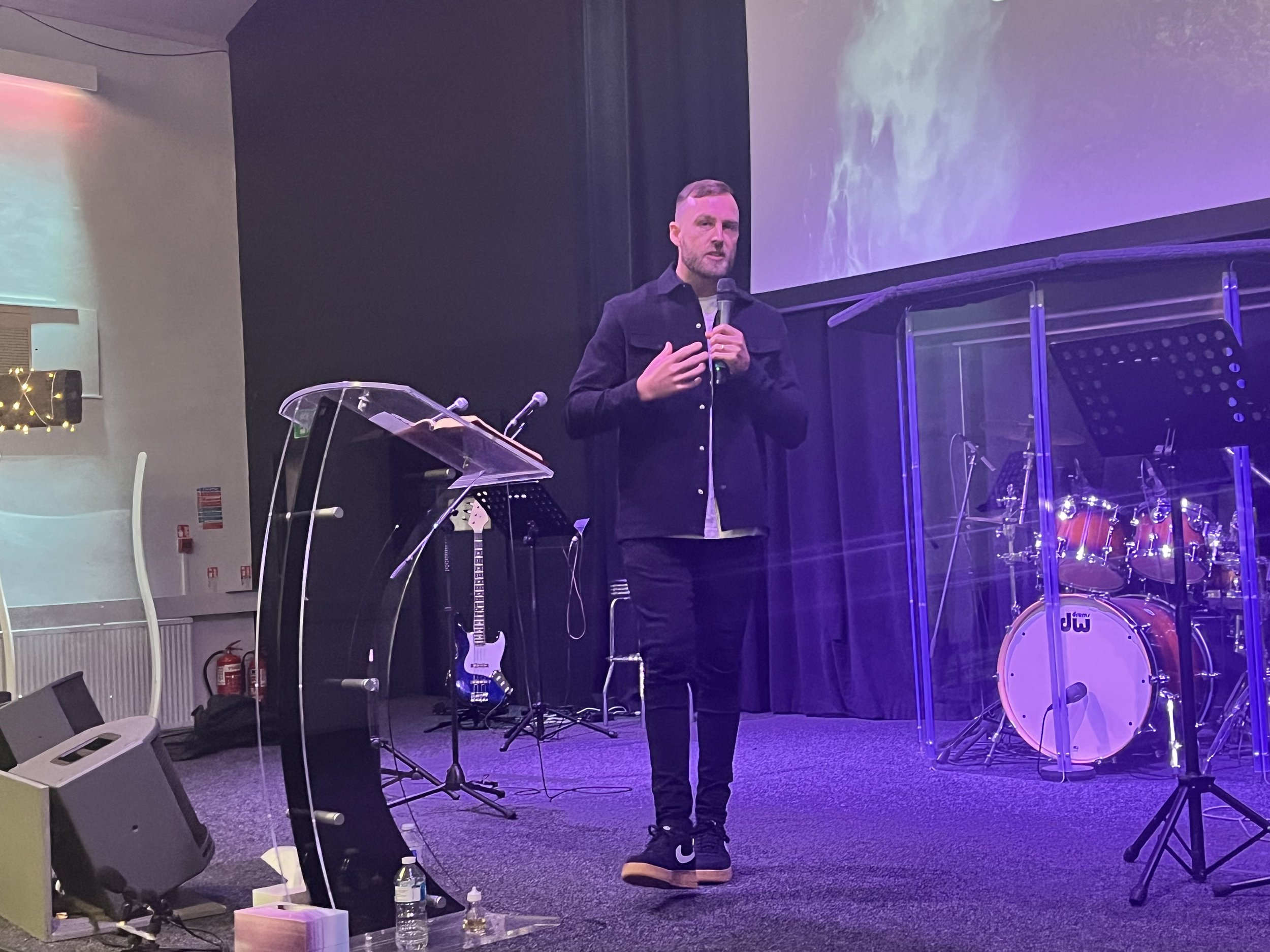 <span class="sqsrte-text-color--black">Josh Preaching at Liberty Church.</span>