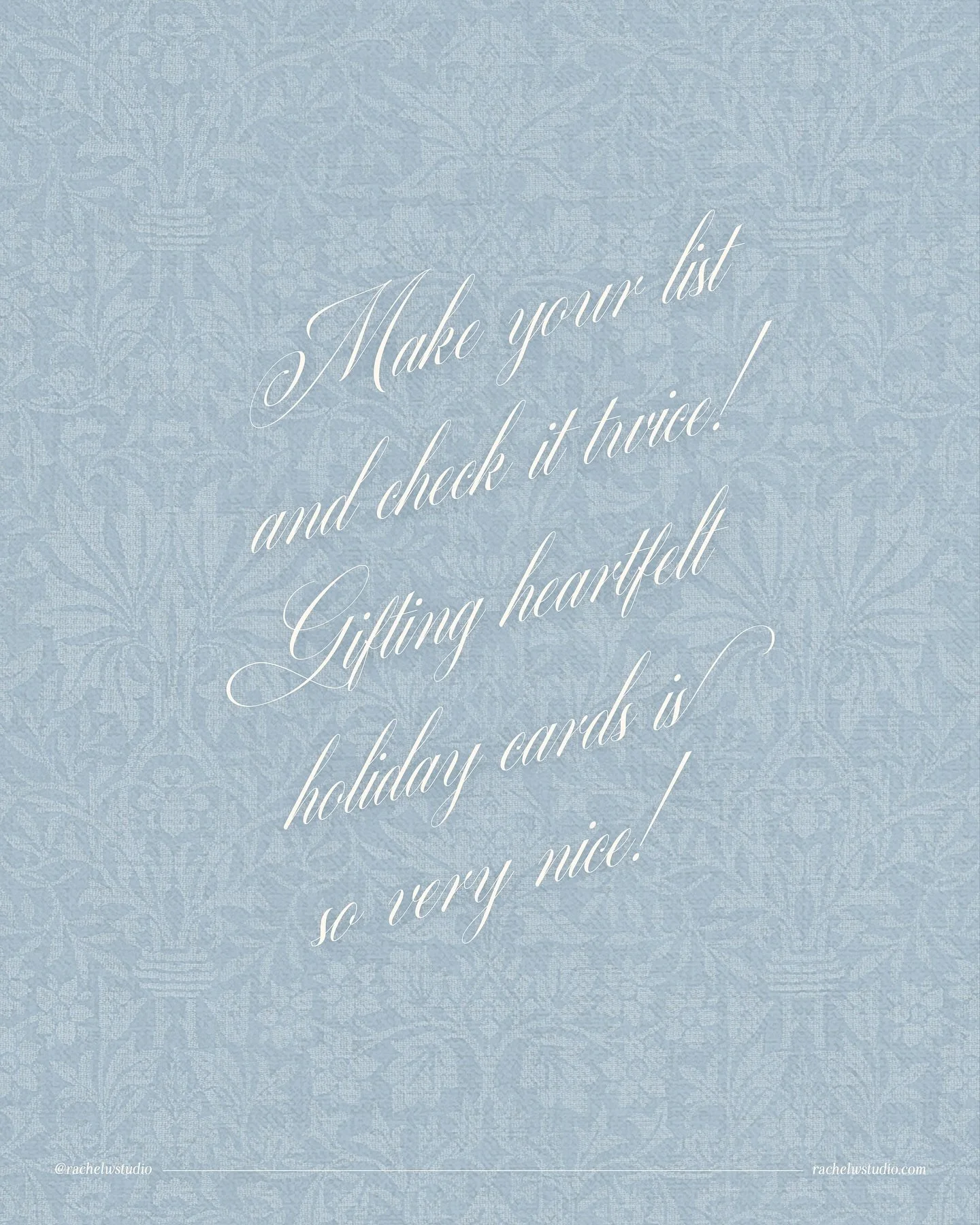 Friends, it&rsquo;s time to start crafting your holiday card lists! 📜🖋️

If you haven&rsquo;t already, now is the time to gather names and addresses of all your loved ones and get ready to flood their mailboxes, and their hearts, with some holiday 