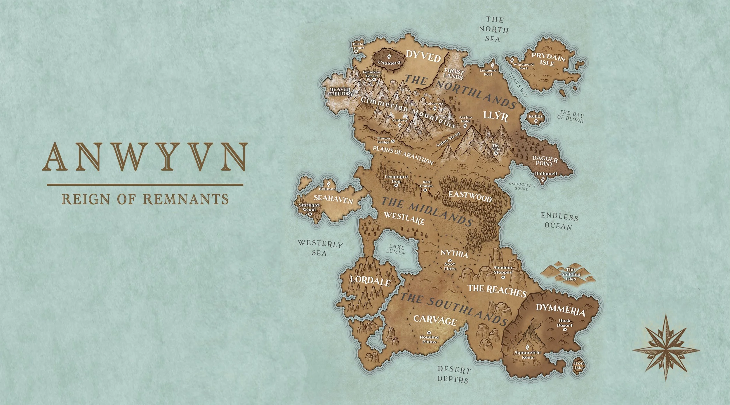 Reign of Remnants series world map Wind Weaver trilogy map