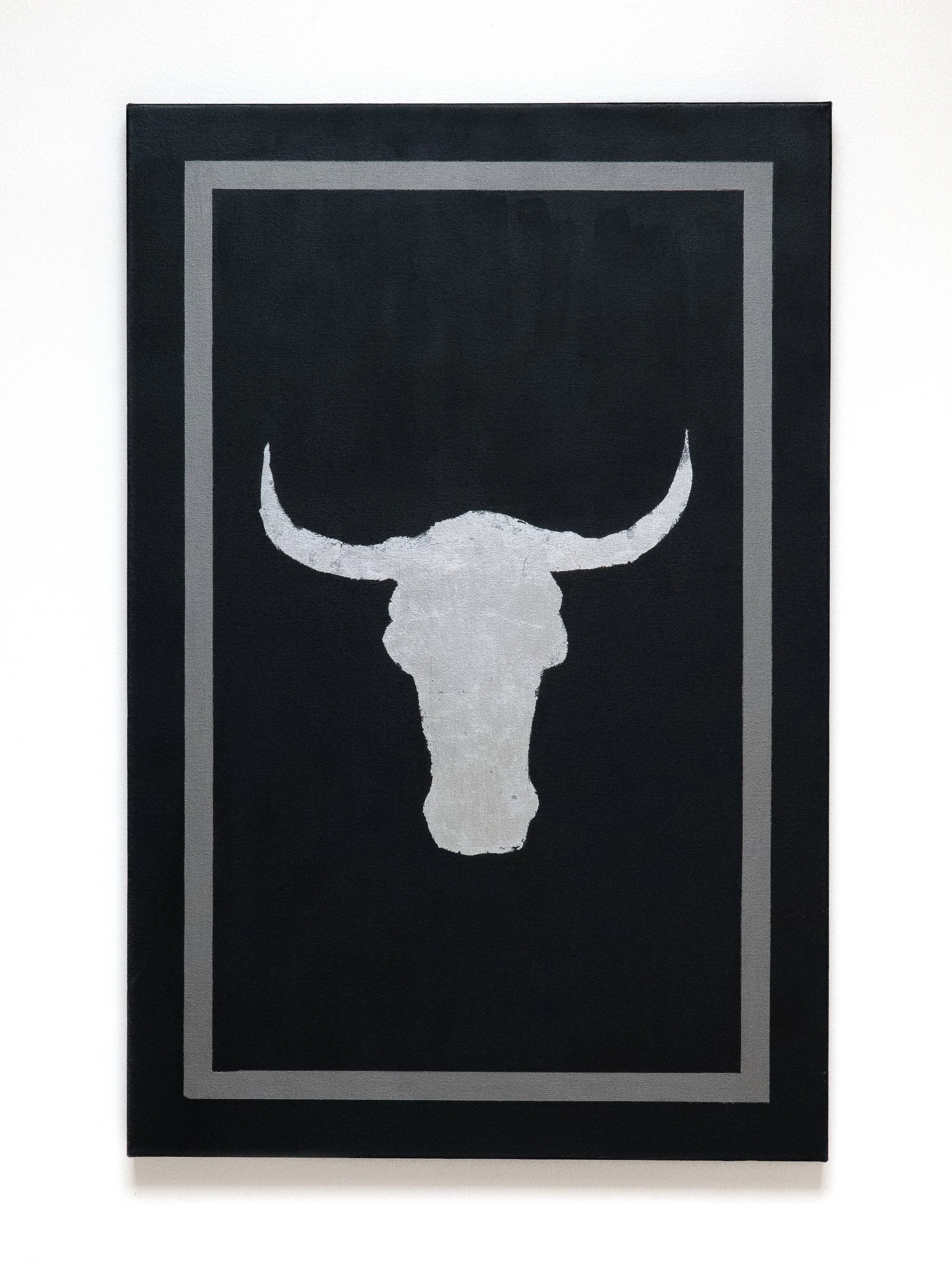 010 "(Meat)"
2025
Acrylic and metal leaf on canvas
24 x 36"