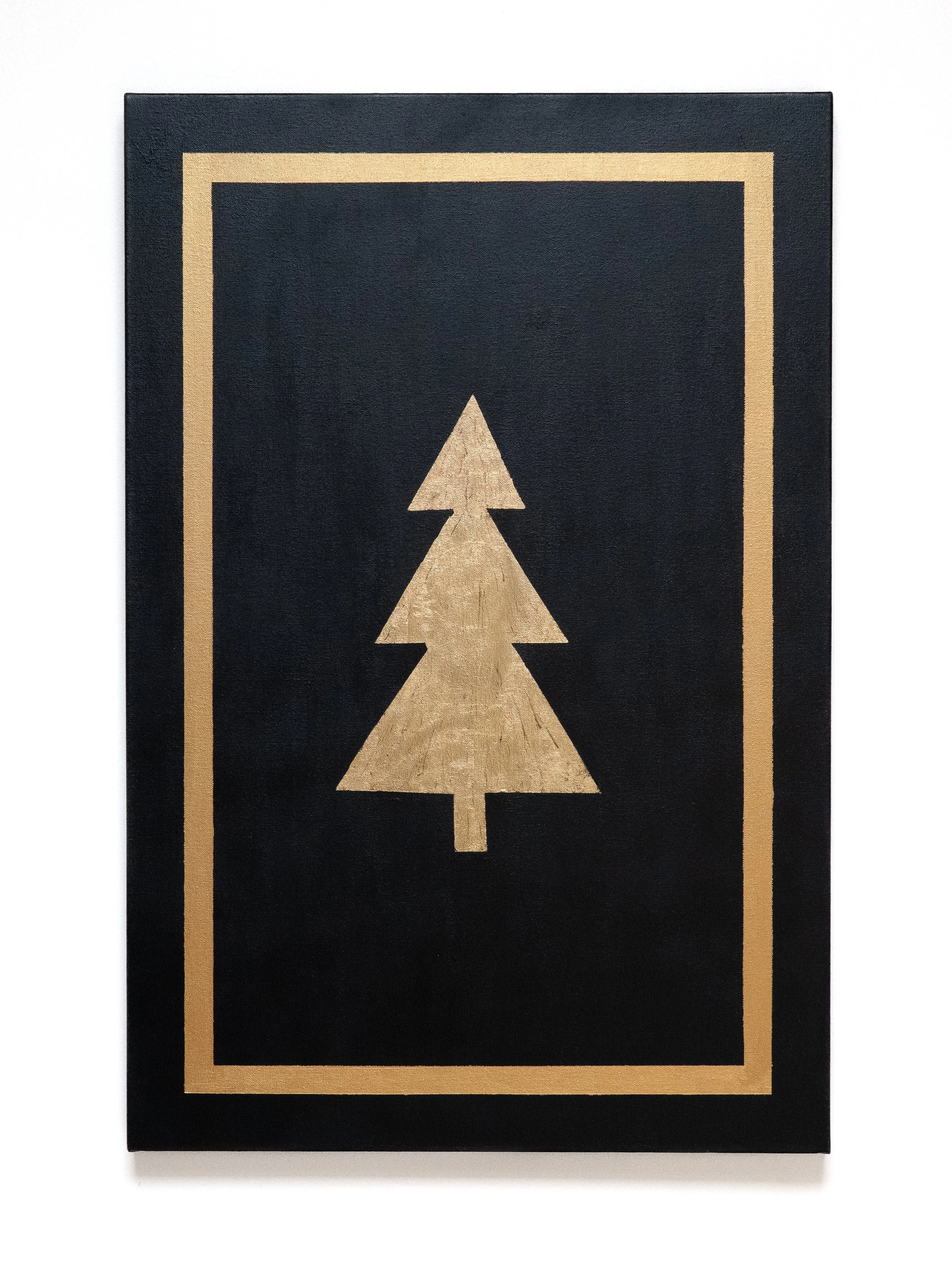 009 "(Pine)"
2025
Acrylic and metal leaf on canvas
24 x 36"