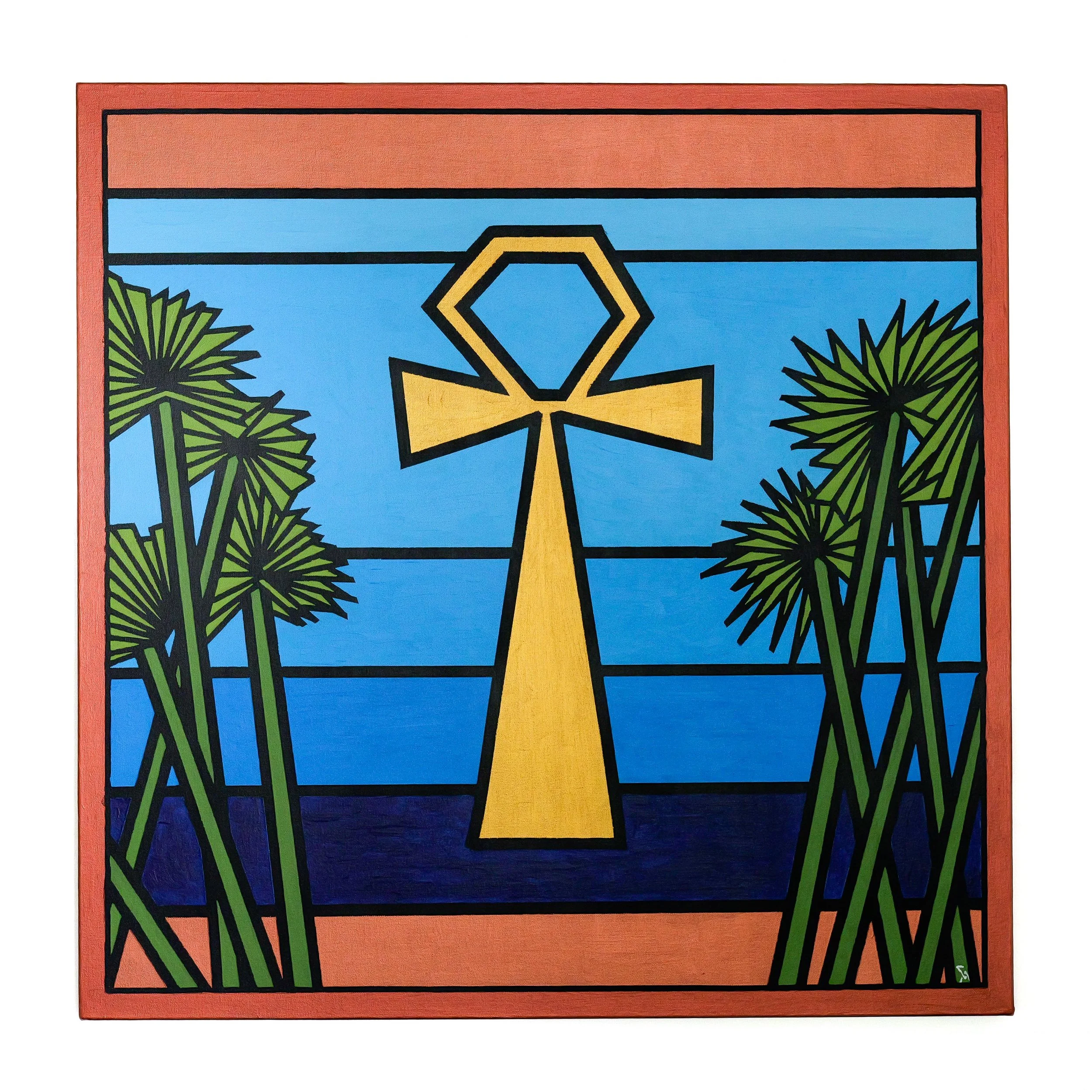 026 "(Ankh)"
2025
Acrylic on canvas 
36 x 36"