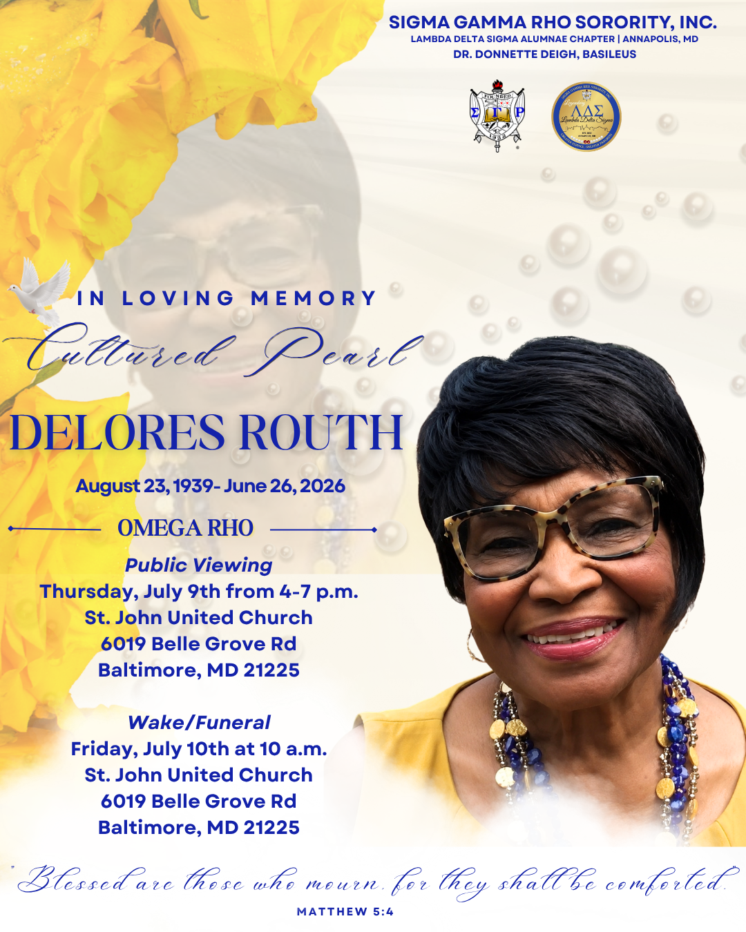 Celebrating the life of Cultured Pearl Delores Routh