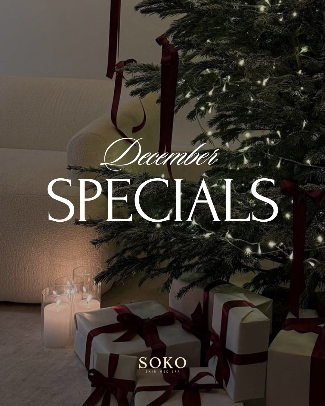 Glow through the holidays with our December Specials!🎅🏼

Get ready to wrap up the year looking and feeling your best &mdash; smoother skin, a radiant glow, and that boost of confidence that only true self-care can give you!🧖🏼&zwj;♀️

December is 