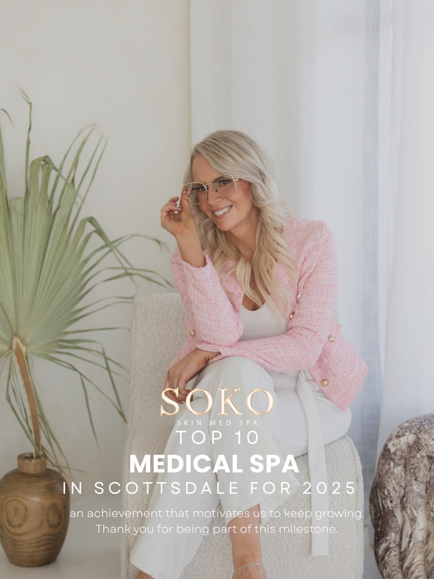 Honored to be recognized as a Top 10 Medical Spa in Scottsdale for 2025 ✨

 This achievement motivates us to keep growing and delivering the best for our clients. 
Thank you for being part of our journey 🤍