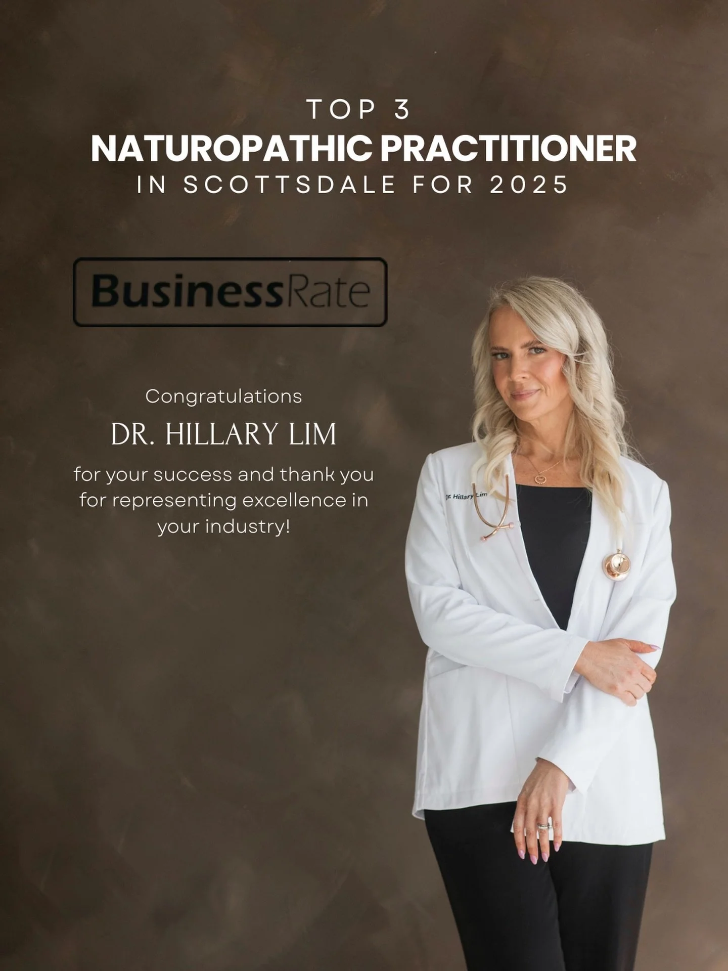 We are incredibly proud to celebrate our owner, Dr. Hillary Lim @drlimnd 🤍

 She has been recognized as a Top 3 Naturopathic Practitioner in Scottsdale for 2025 &mdash; a true reflection of her dedication, expertise, and passion for patient-centered