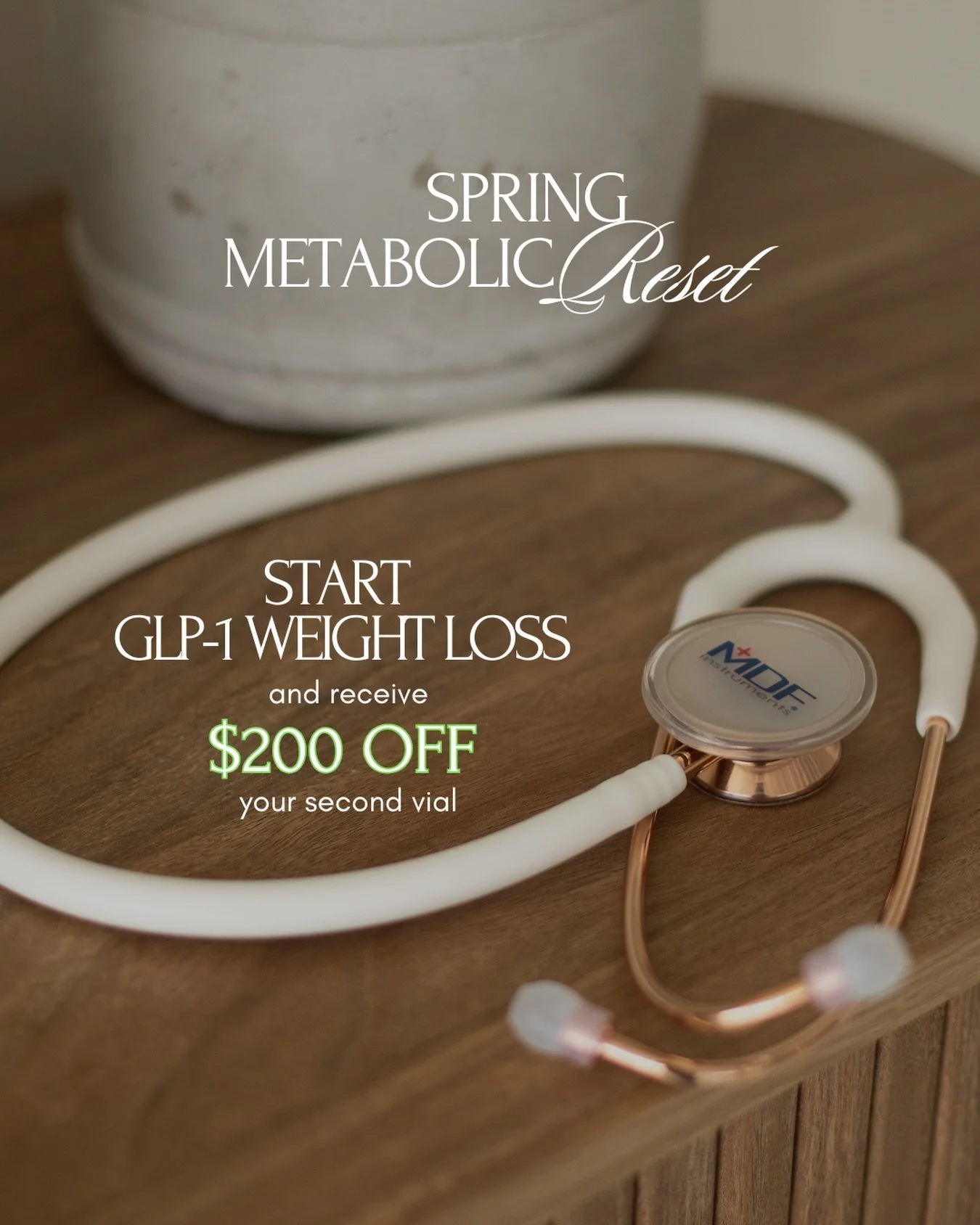 Ready for your Spring Metabolic Reset?🌸

Start GLP-1 weight loss now and get $200 OFF your second vial. Spots are limited!🤍