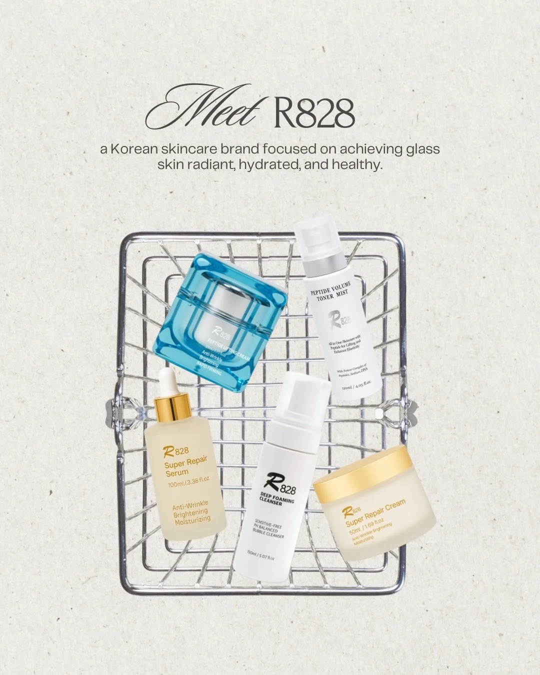 Meet R828 ✨
A Korean skincare brand focused on achieving glass skin&mdash;radiant, hydrated, and healthy.

Available now at www.soko-skin.com