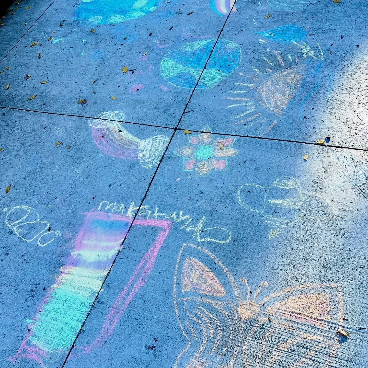 Chalk art in the park
