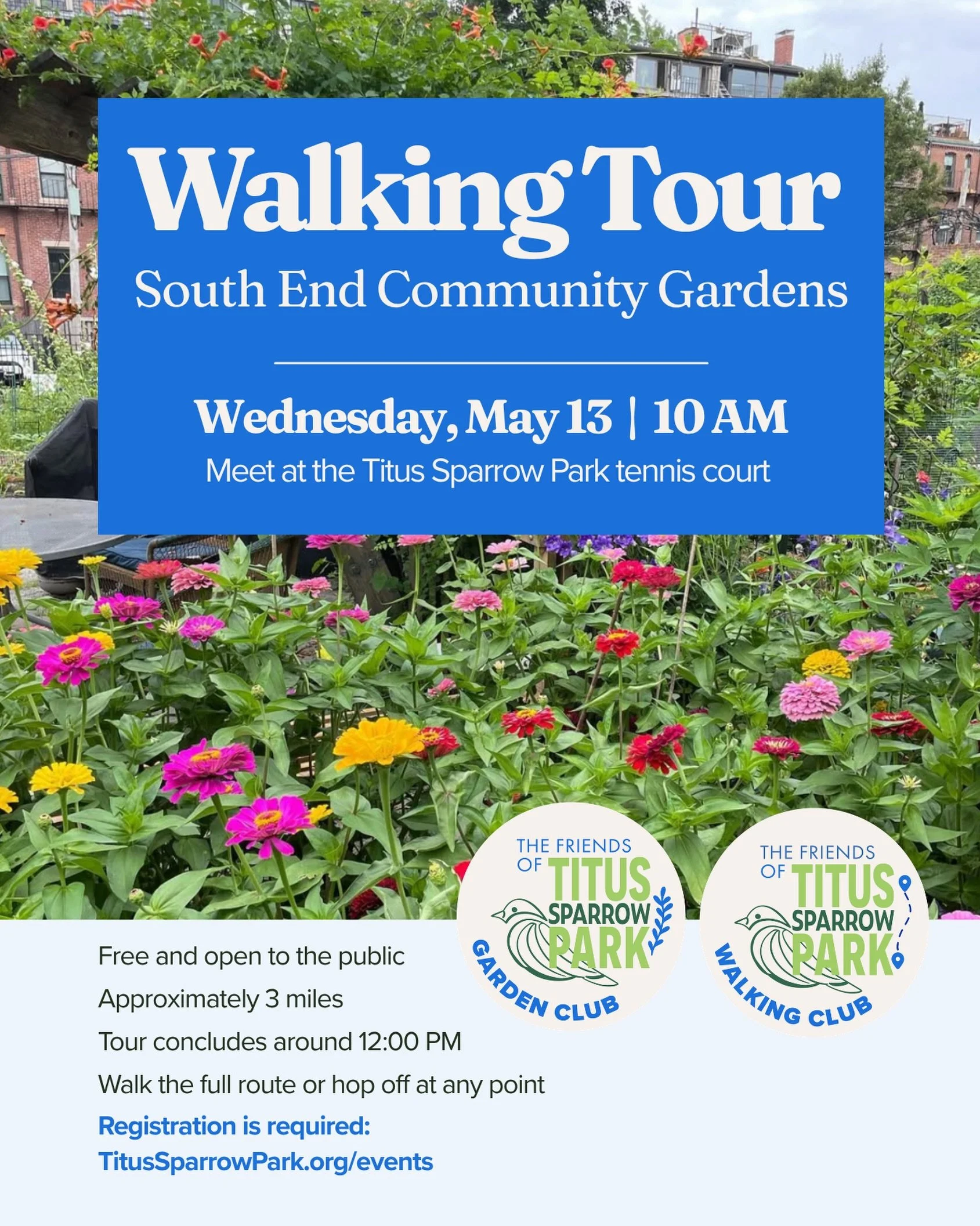 Celebrate Spring with the Friends of Titus Sparrow Walking Club all things gardening as we welcome the newly formed Friends of Titus Sparrow Gardening Club! 

We&rsquo;ll discuss the Gardening Club&rsquo;s mission and upcoming events as we walk to al