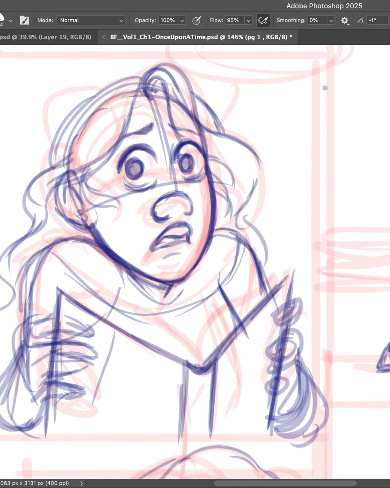That moment when you get caught doing something other than working on that big project that&rsquo;s taking you forever 😬

#oc #comic #wip #workinprogress #sketch