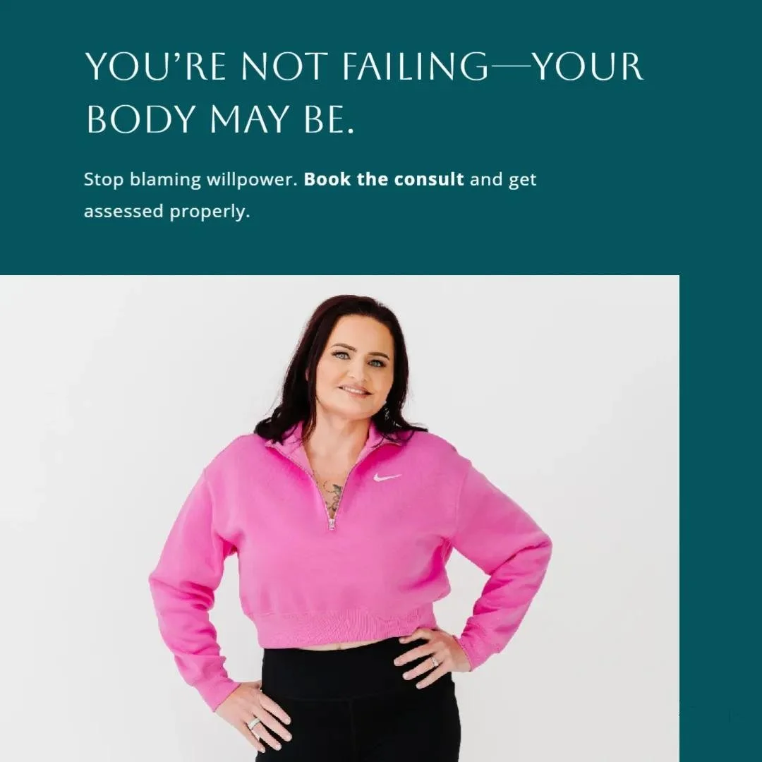 The scale isn&rsquo;t the only thing stuck.

If you&rsquo;ve tried eating less, working out more, and nothing moves, we need to look at the whole picture &mdash; not your willpower.

Our weight loss management consults include:
&bull; labs
&bull; bod