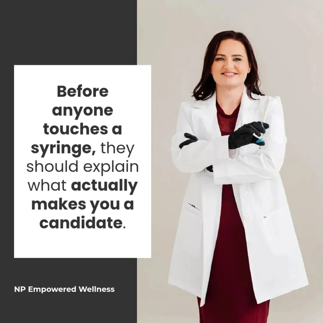 Before anyone touches a syringe, we explain this first.

A qualified aesthetic provider should never rush you into treatment.
They should walk through:
Board certification and medical training
Hands-on experience with the treatment you&rsquo;re askin