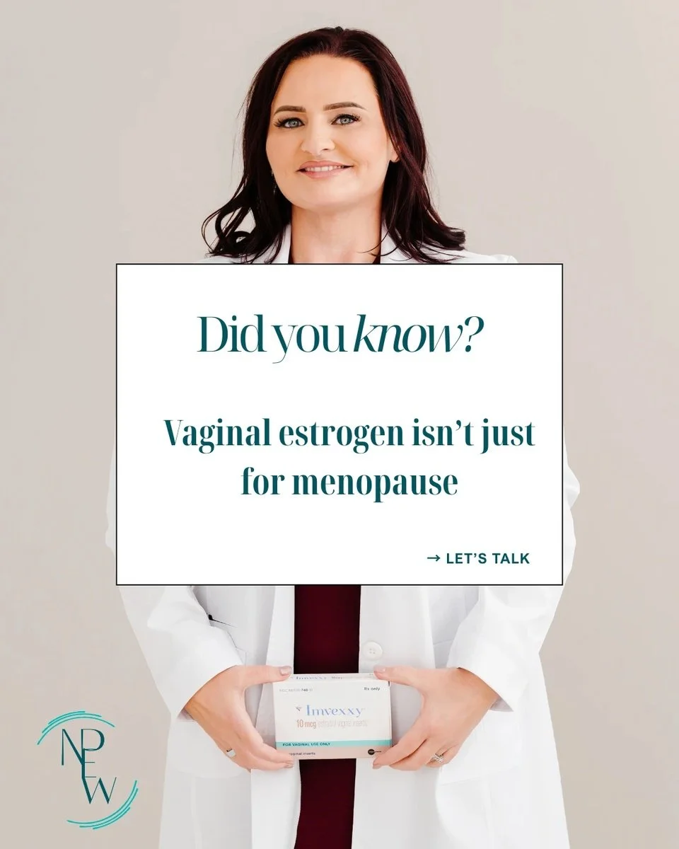 Discomfort.
Decreased sensation.
Changes in arousal.

These are common&mdash;and treatable.

Vaginal estrogen works locally to restore tissue health, improve comfort, and support intimacy.

I prescribe this when it&rsquo;s appropriate, based on your 