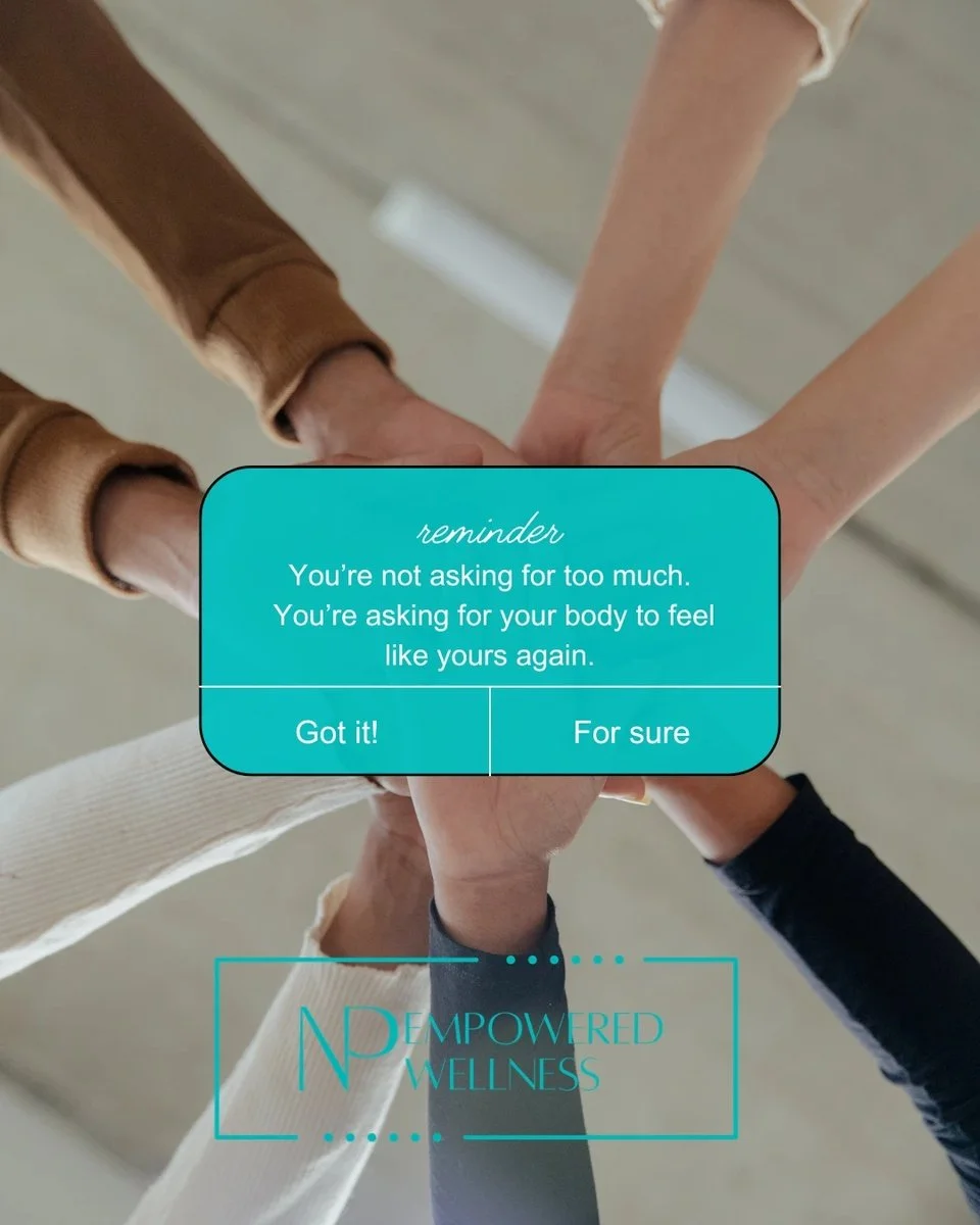 You&rsquo;re not asking for too much.
You&rsquo;re asking for your body to feel like yours again.

More energy.
Better sleep.
Clearer focus.
A body that actually responds.

When those things feel off, it&rsquo;s not random&mdash;
it&rsquo;s your body