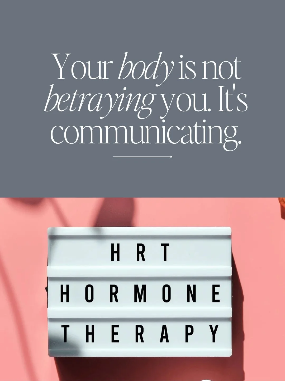 Your body is not betraying you. It's communicating.

Fatigue that no amount of sleep fixes. Weight that shifts no matter how clean you eat. A mood that doesn't feel like yours anymore. Brain fog that makes you question yourself. These aren't signs th