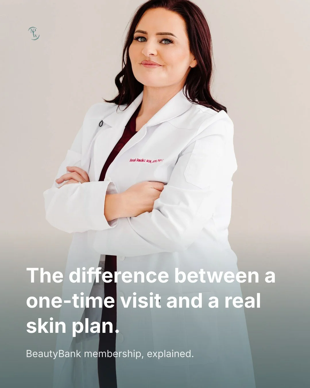 Consistency is how results actually hold. BeautyBank is our membership for patients who want to stay on a real plan, not just book when something bothers them. Monthly credits that roll over, provider access, and a structure that keeps your skin movi