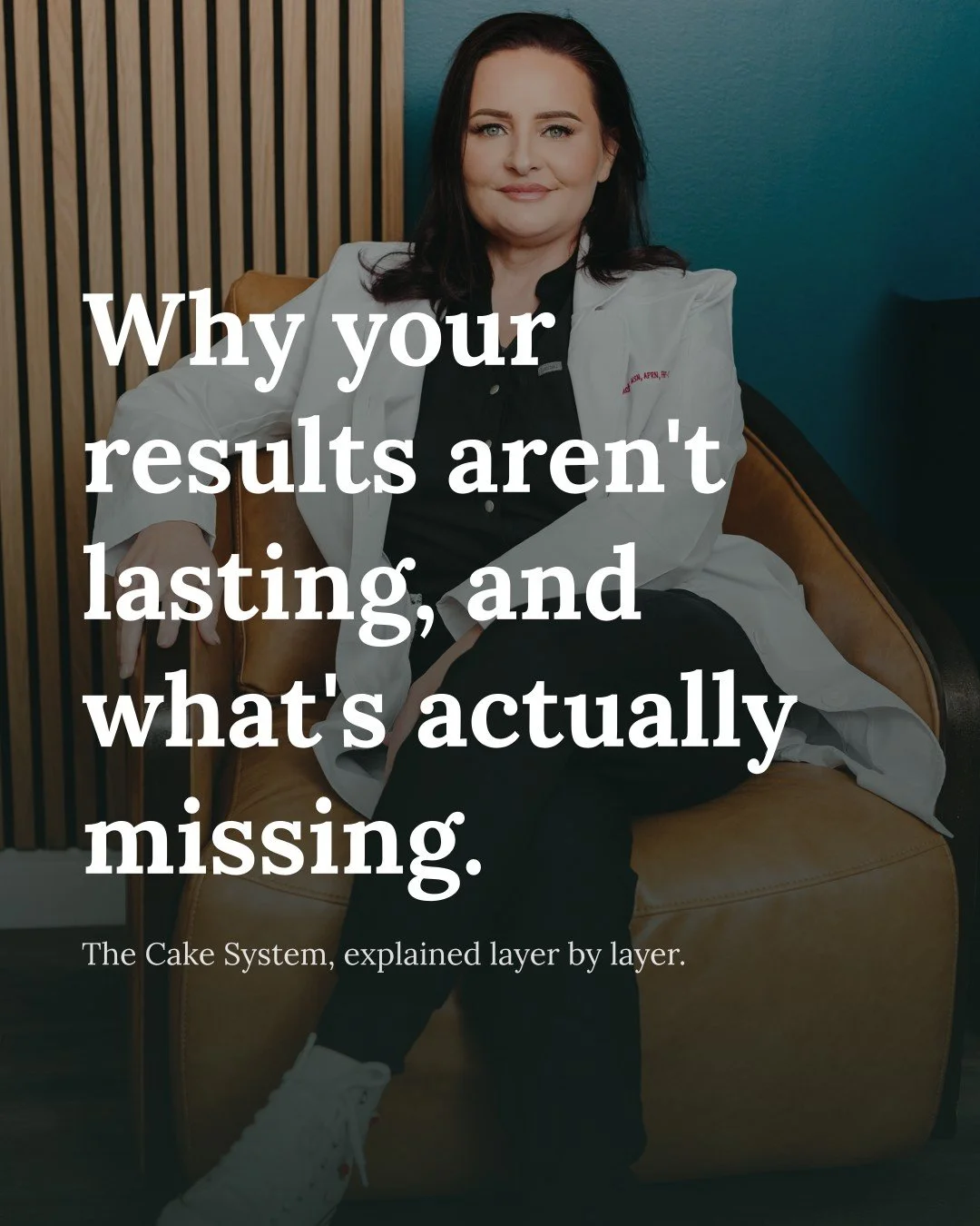 Most people start with aesthetics and wonder why results feel short-lived. We start with the full picture.

The Cake System is our layered approach to care, each layer has a purpose, and skipping one changes what's possible on top. Swipe through to s