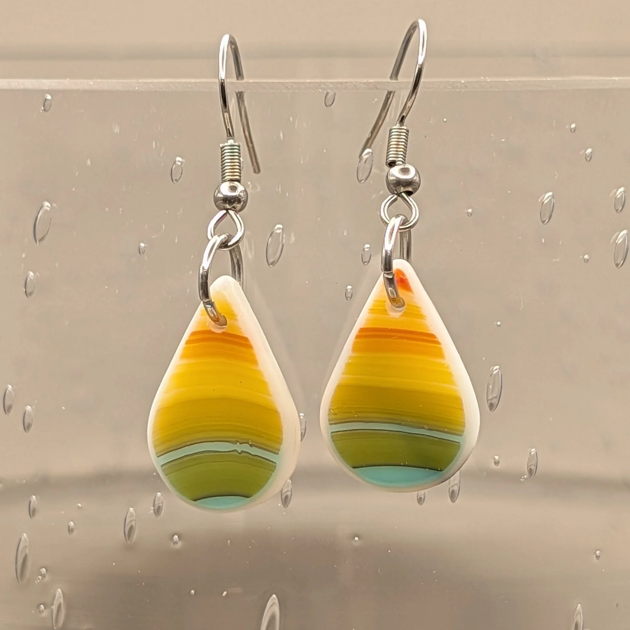 Stained Glass Earrings #036