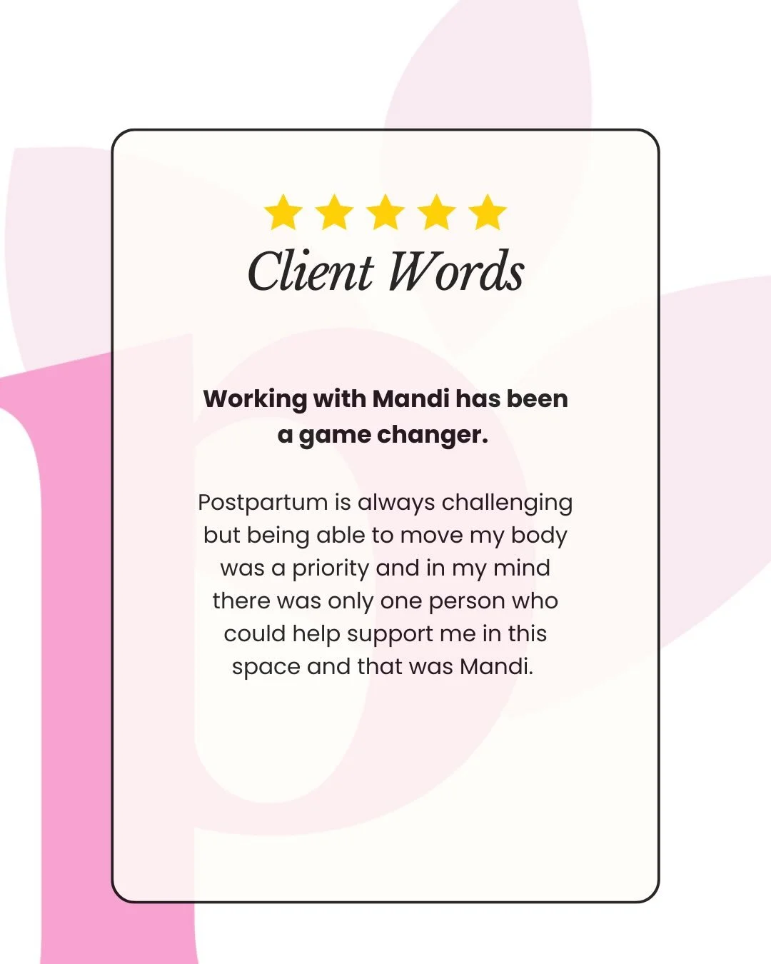 I have something in my eye 😭

Working with you in any capacity is a privilege I&rsquo;ll never take for granted. Some special words from a very special mama 🤍💋

DMs are open or check out the website. Link in bio x

#postpartum #mumlife #training #