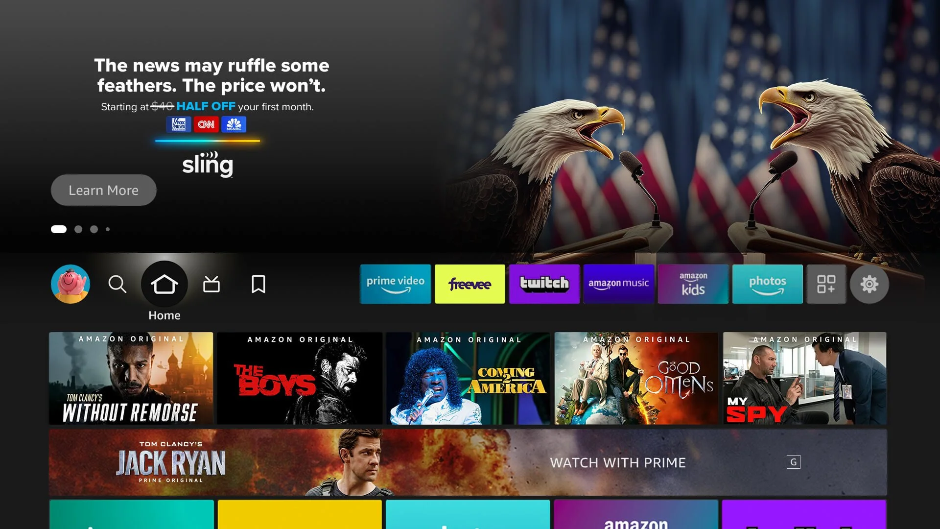 SLING-33066-News-Q3-Election-Campaign-MF-Fowl-Play-Half-Off-DEVICE-Amazon-Fire-TV-Feature-Rotator-UI-1920x1080.jpg
