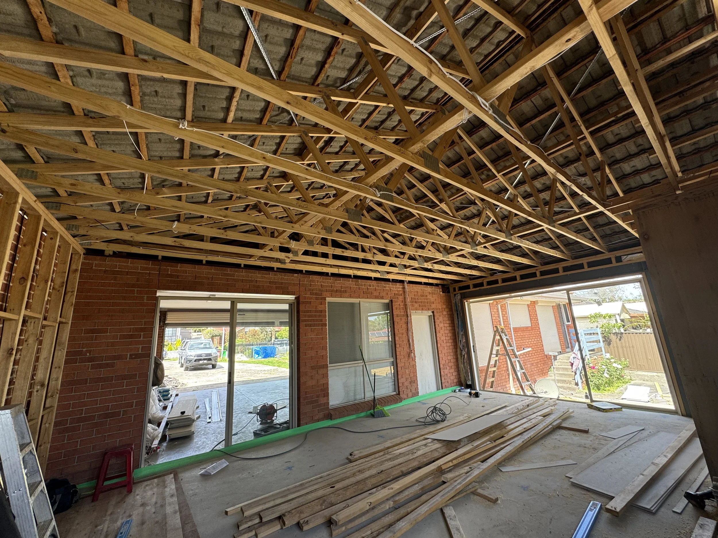 Timber framing during residential construction