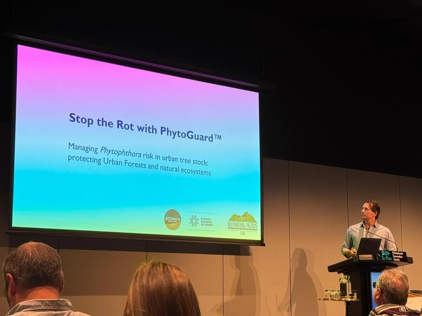 Big thanks to ISA for the chance to speak at the International Conference in Christchurch! Great to share how Phytoguard and the &lsquo;Start Clean, Stay Clean&rsquo; approach can help prevent Phytophthora and protect our urban forests and natural ec