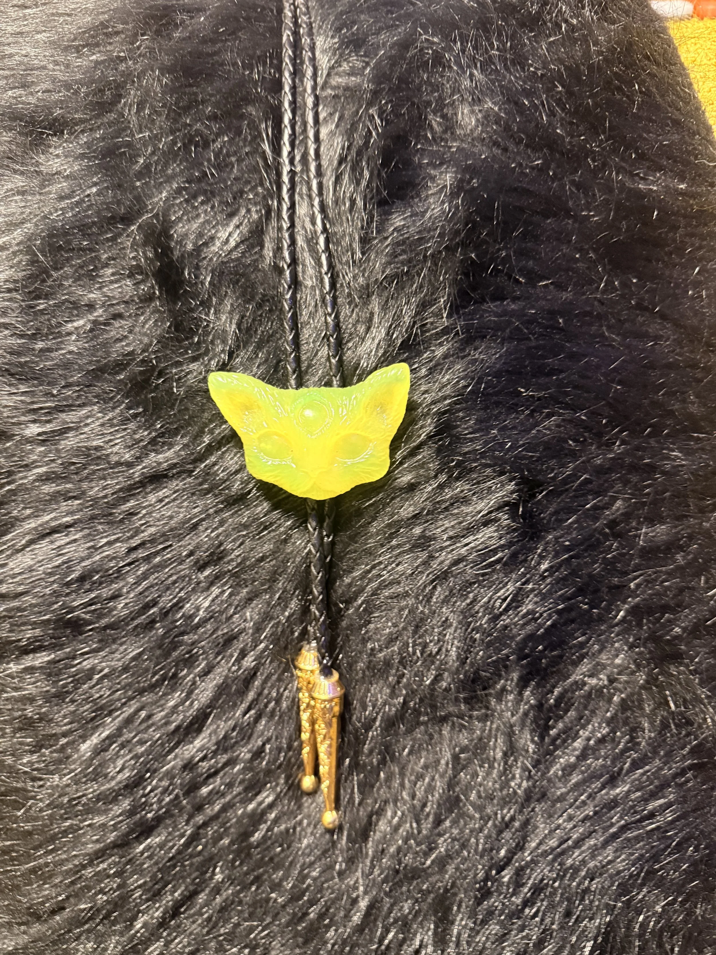 UV Reactive Kitty Bolo Tie 2