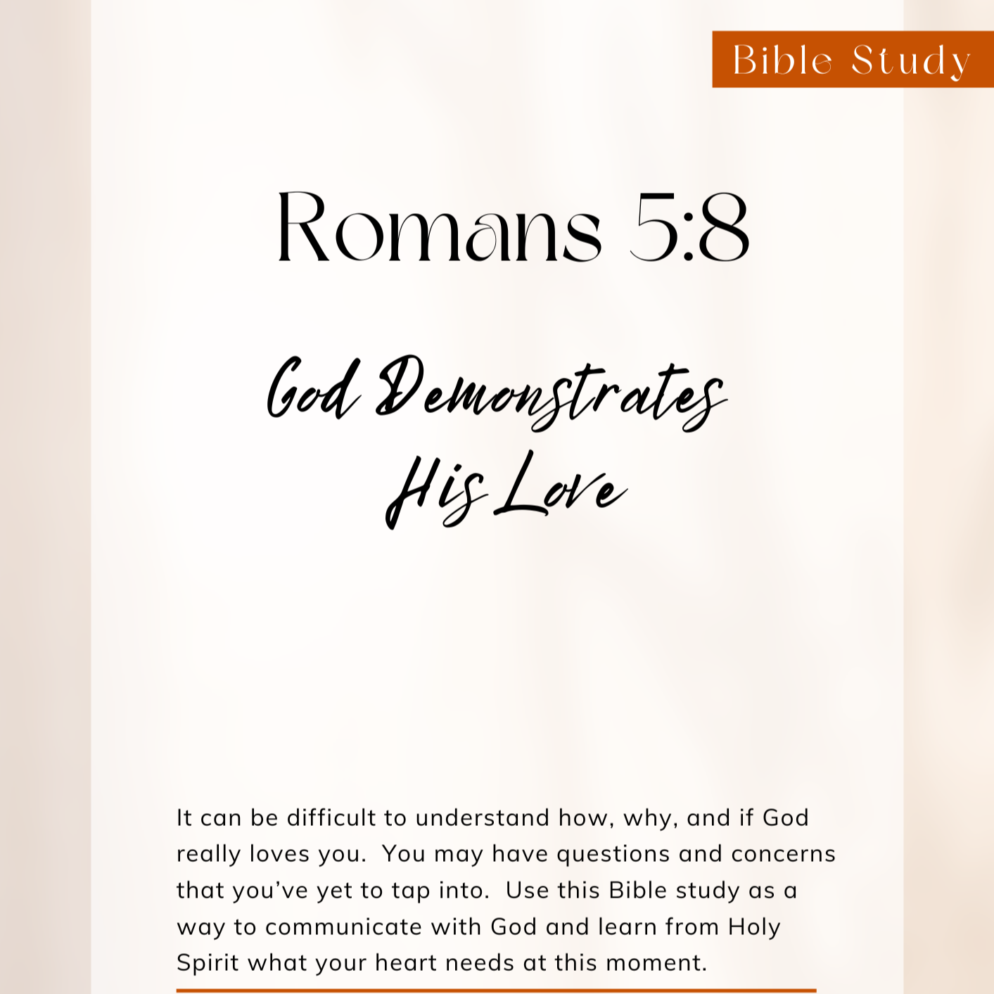 Romans 5:8 God Demostrates His Love
