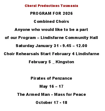 Coming Program for 2026