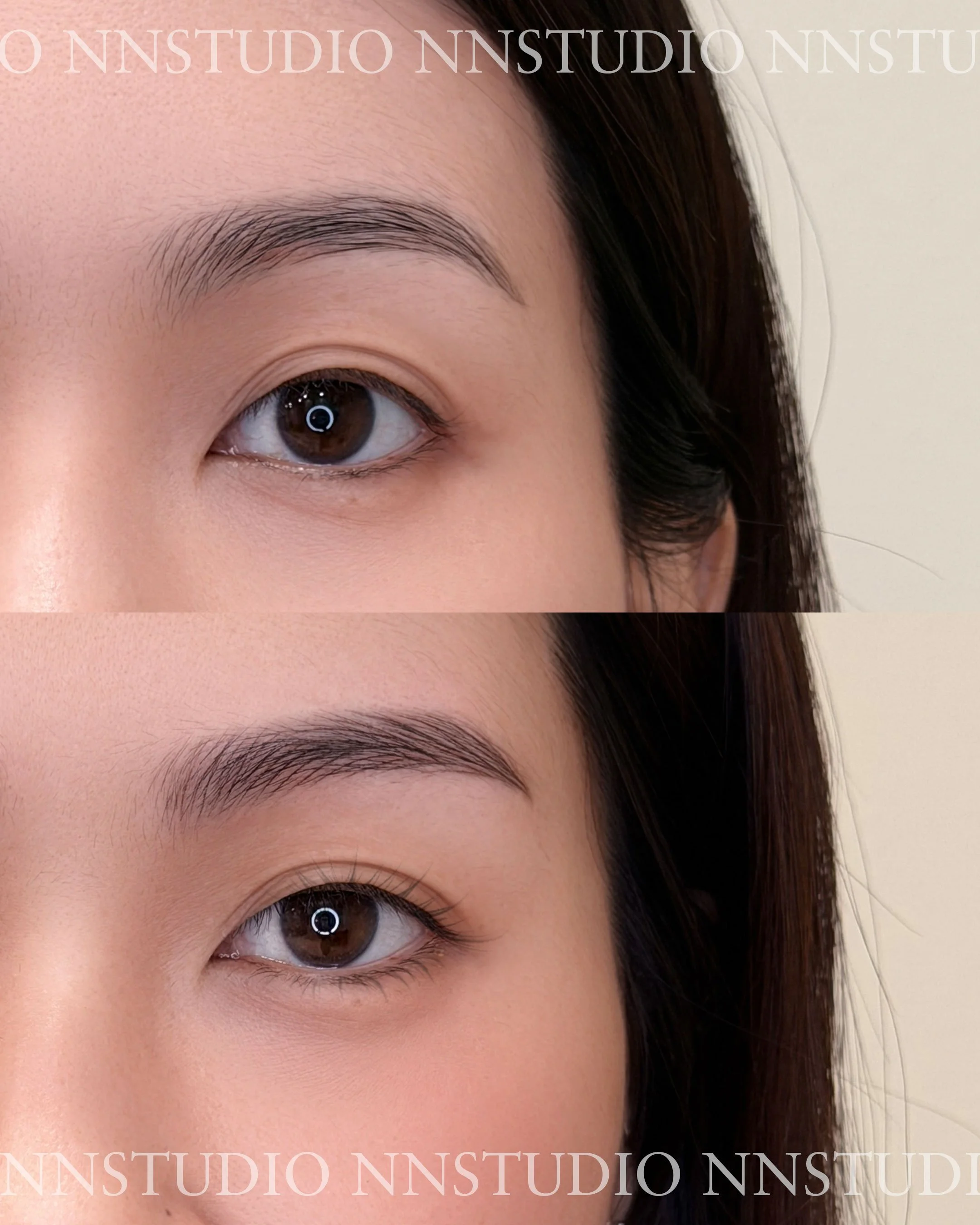 Natural nanoblading eyebrow embroidery in Singapore by nnstudio