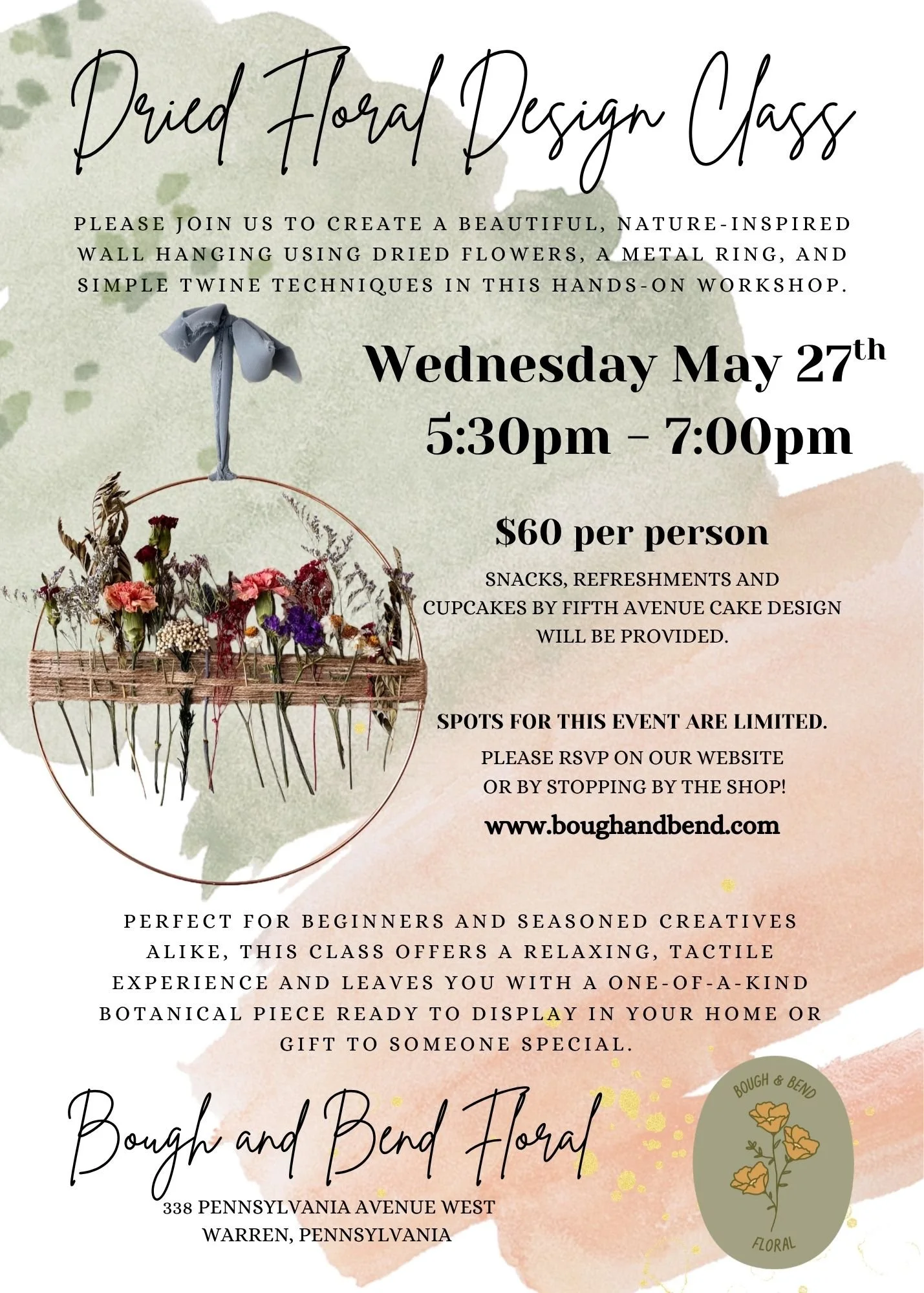 Green and White Floral Anniversary Invitation.JPEG