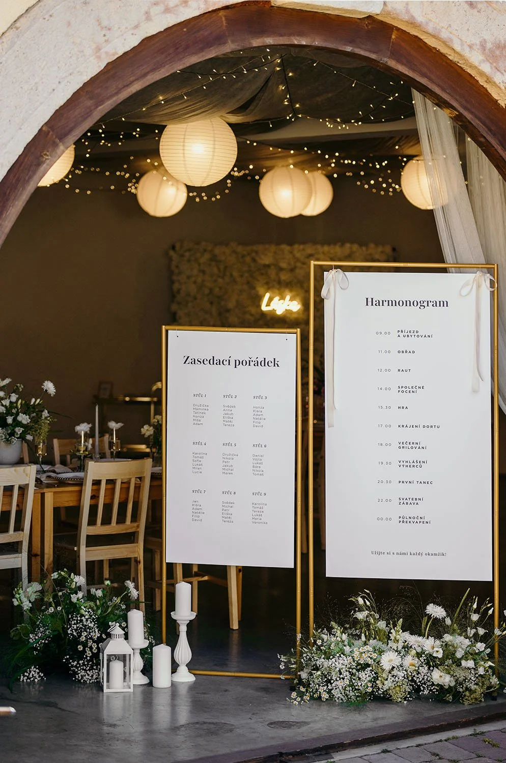 Svatební výzdoba v tradičním stylu