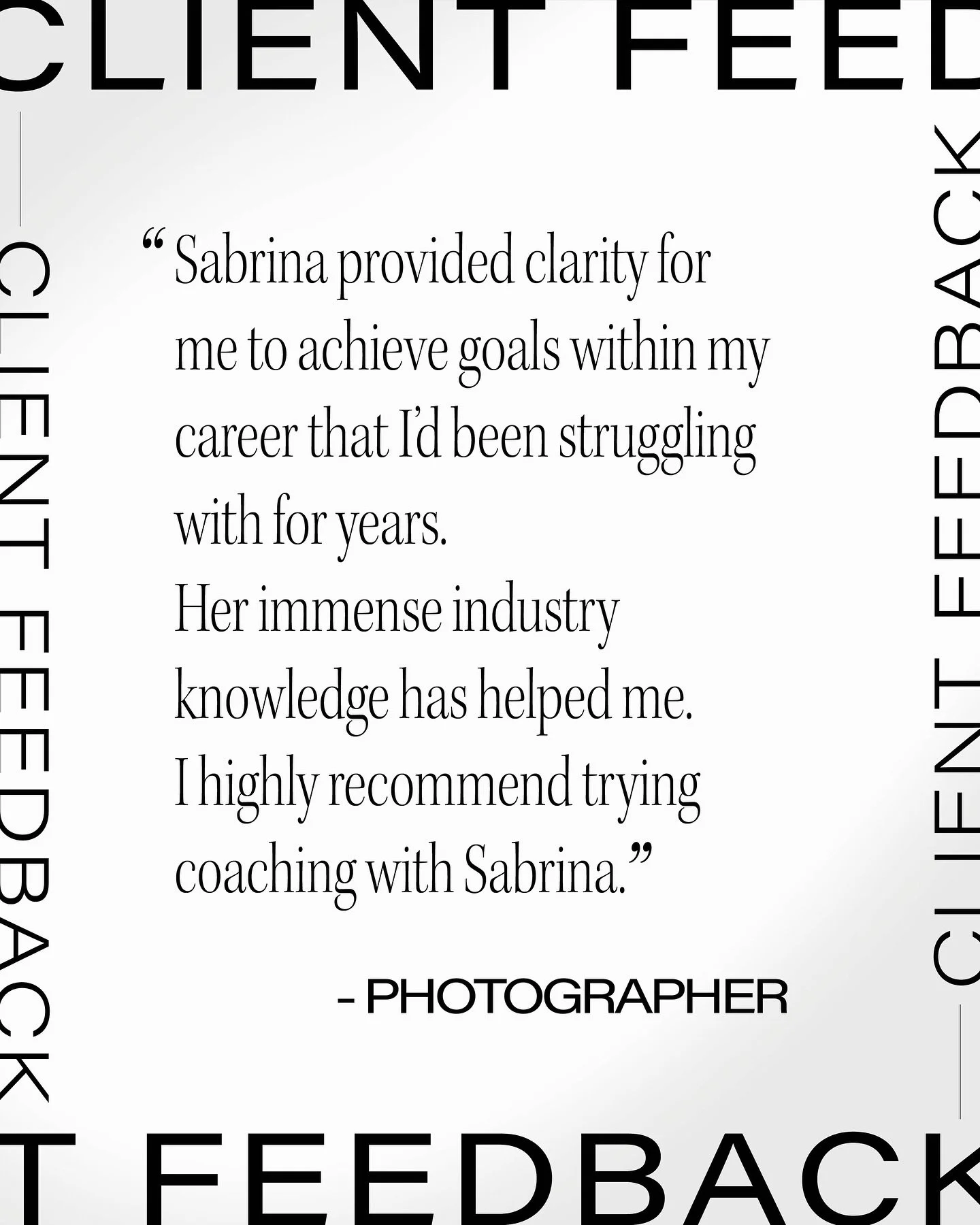 &gt; Clarity + Goal Setting + Industry Insight = Results

With this client, we focused on elevating their position within the industry, starting with their network and editorial strategy.

We explored how to aim higher: shooting for more credible nam