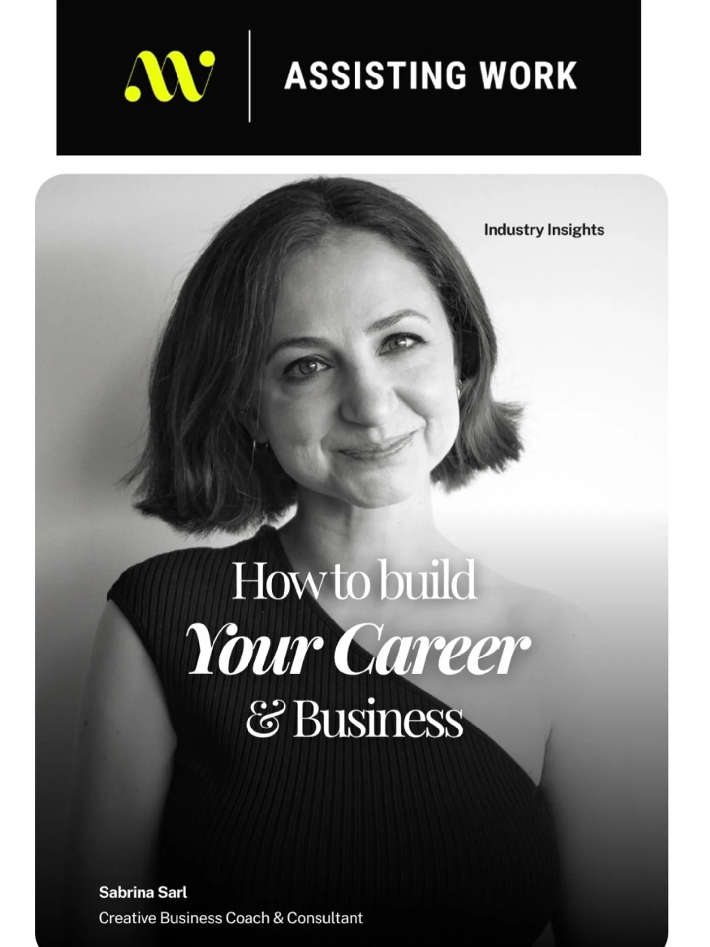 Really thrilled to be collaborating with @mikeogorman_ and the @assisting_work_ team to open up honest conversations about building and sustaining a creative career. 

Watch this space for lots of exciting updates and features. 

🤍

Photo credit: @w