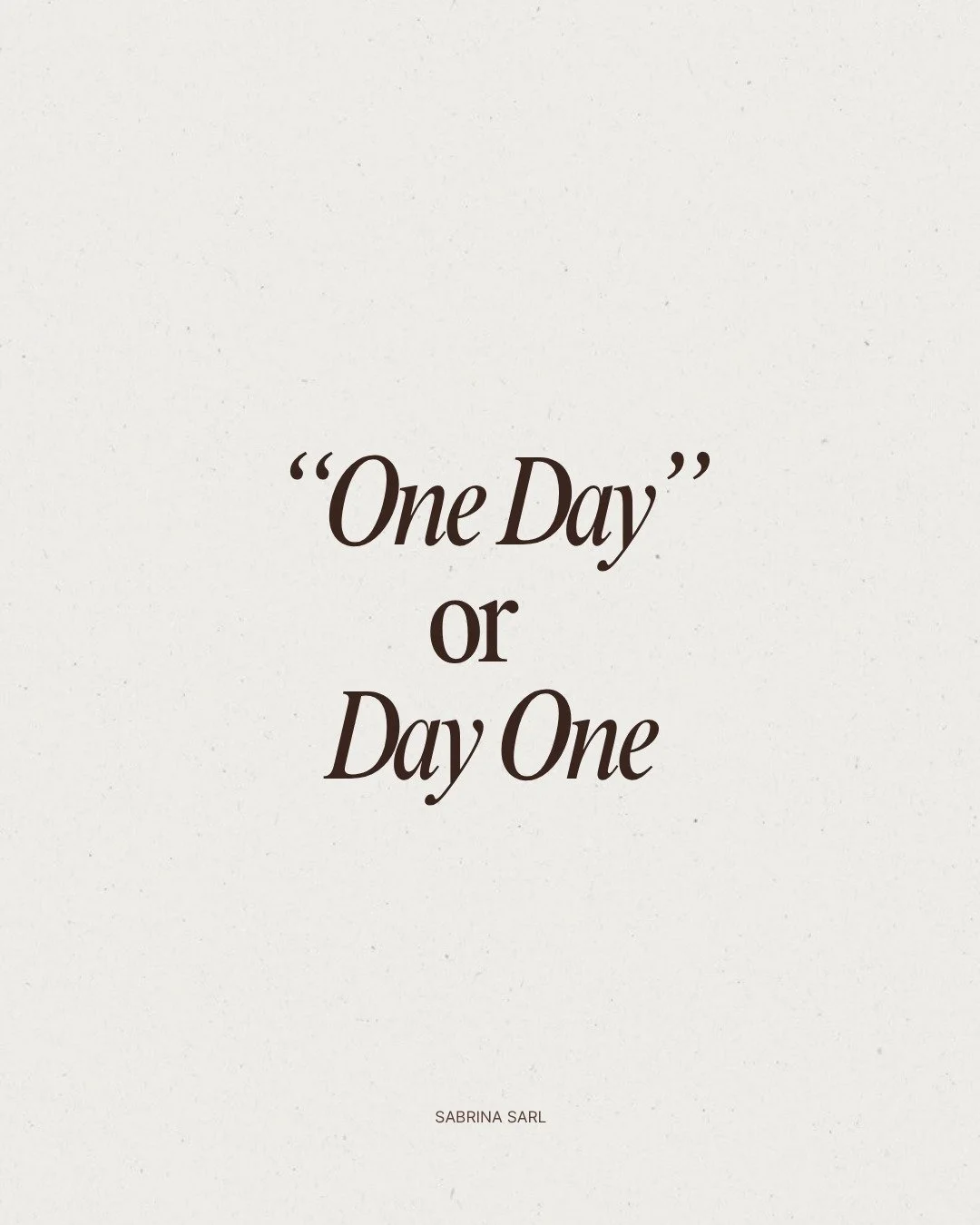 Are you in a &ldquo;one day&rdquo; or a day one mindset?

#workwithme #femalebusinessowner #creativeconsultant #businesscoach #growthcoach