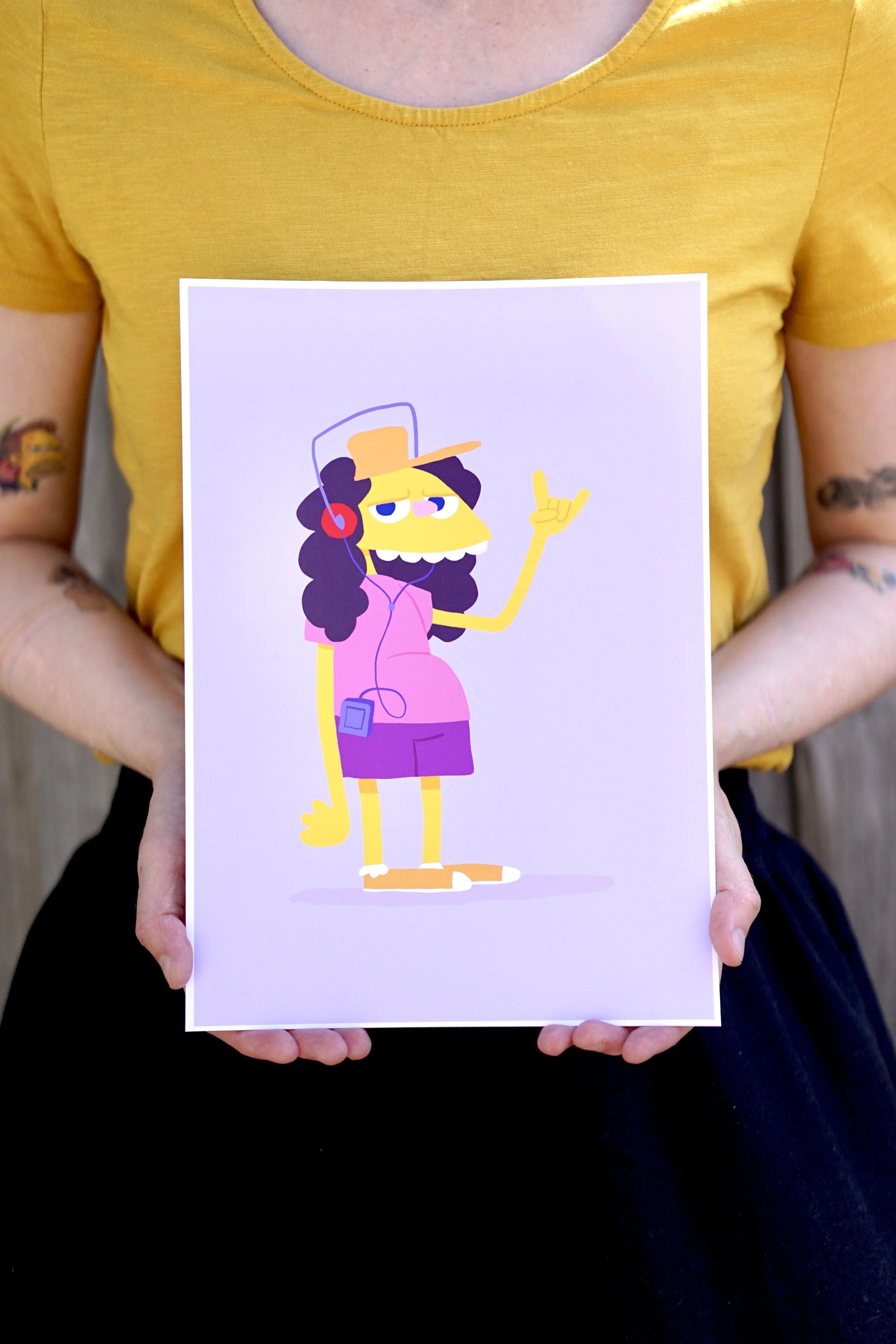 The Simpsons Otto Mann Illustration A4 Print