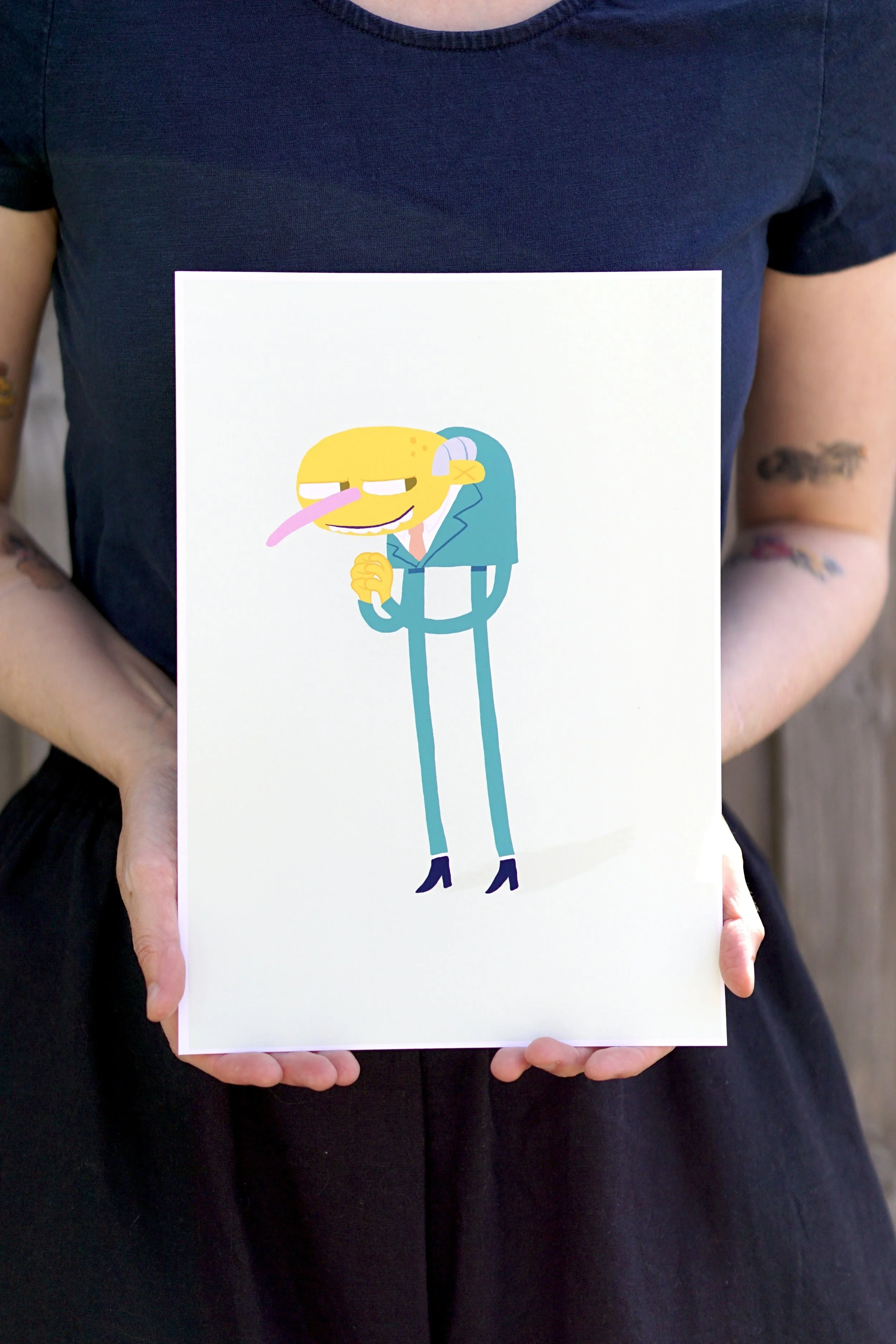 The Simpsons Mr Burns Illustration A4 Print