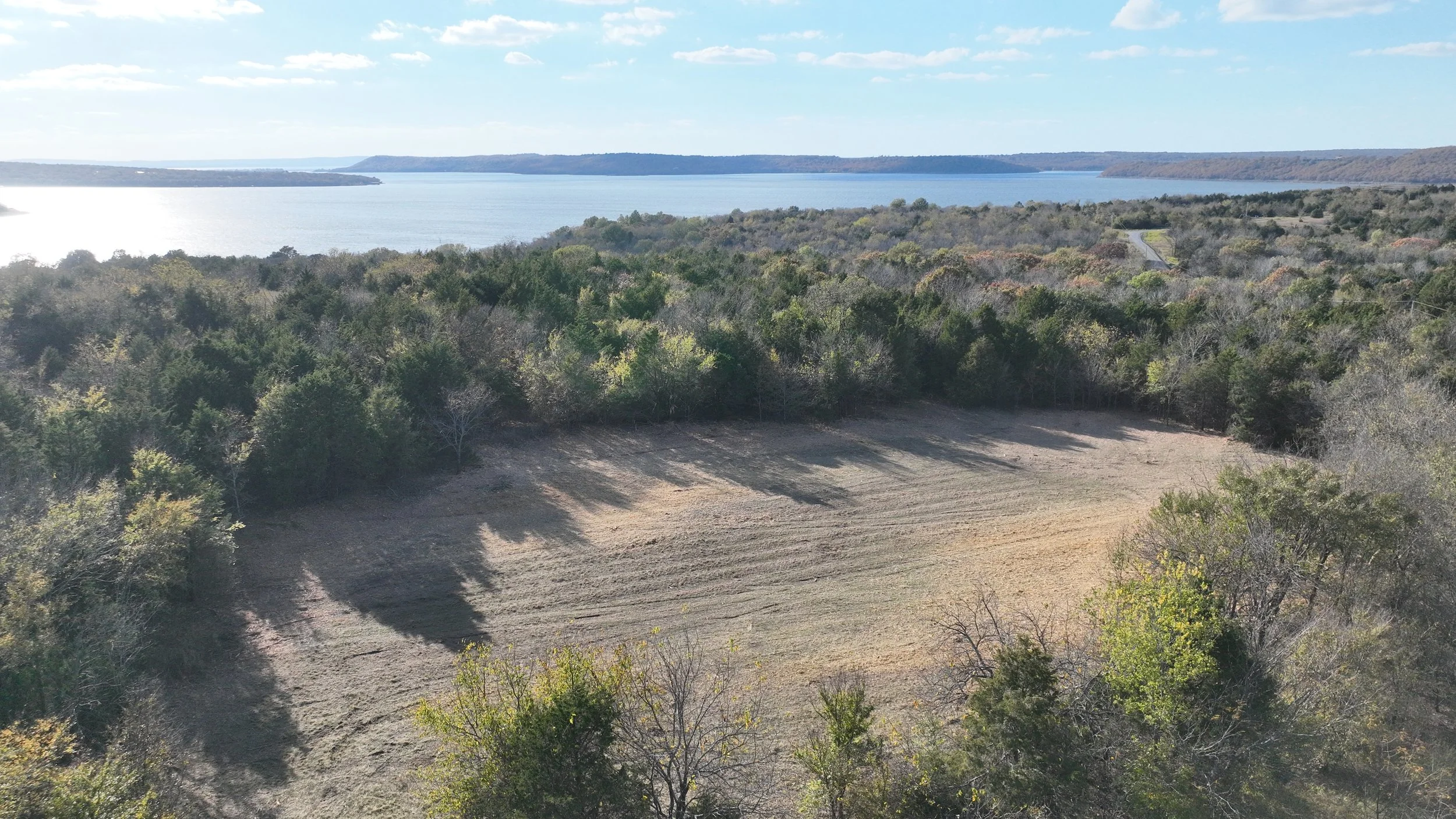Land clearing and forestry mulching site in Eufaula, Oklahoma near Lake Eufaula. We cleared 2 acres for a new home site.