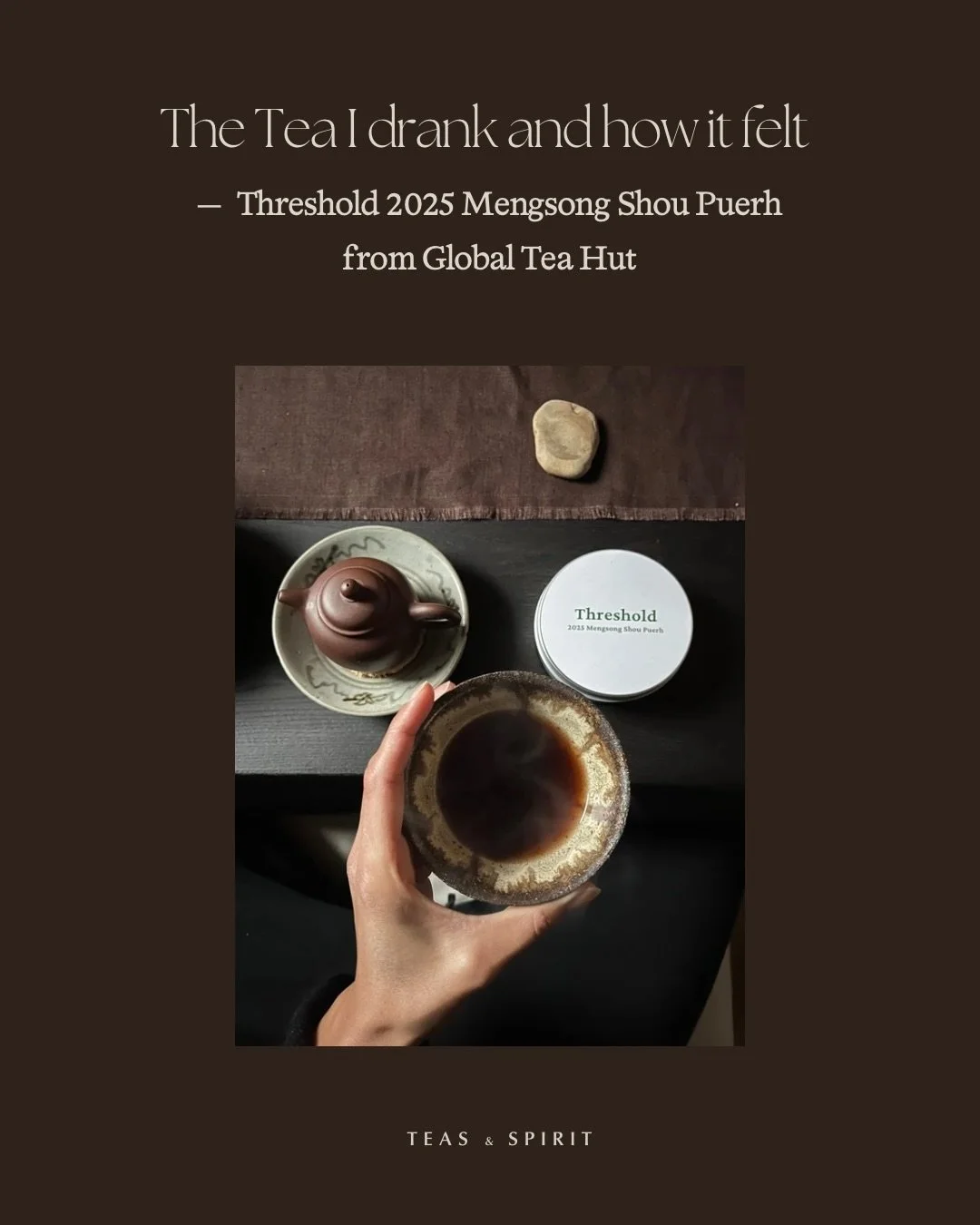 A young and soft being walking at dusk. Hints of Hazelnut and chocolate. Very gentle and deep at the same time. 

#teasandspirit #tearoom #teaceremony #wayoftea #shoupuerh