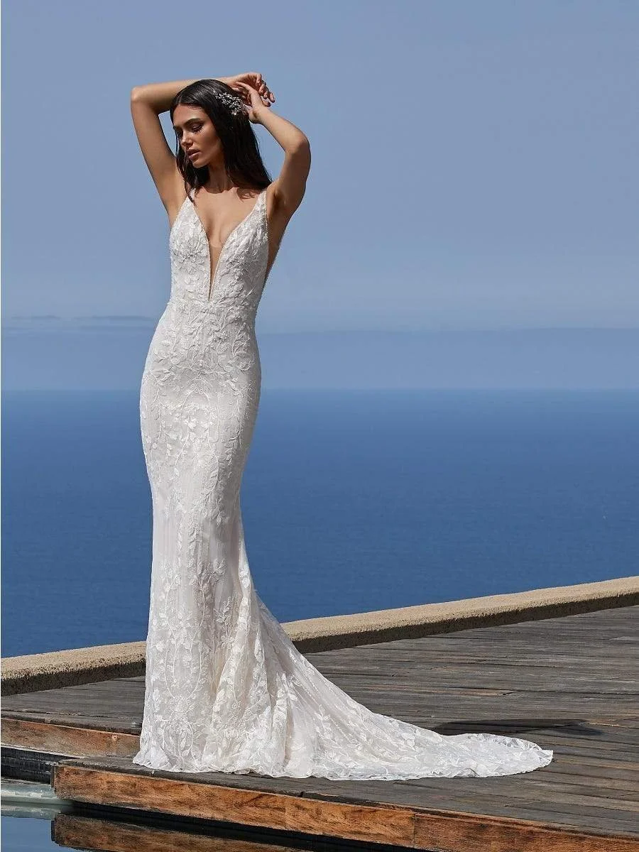 sachin and babi light blue dress Backless Wedding Dresses: Low back Designs