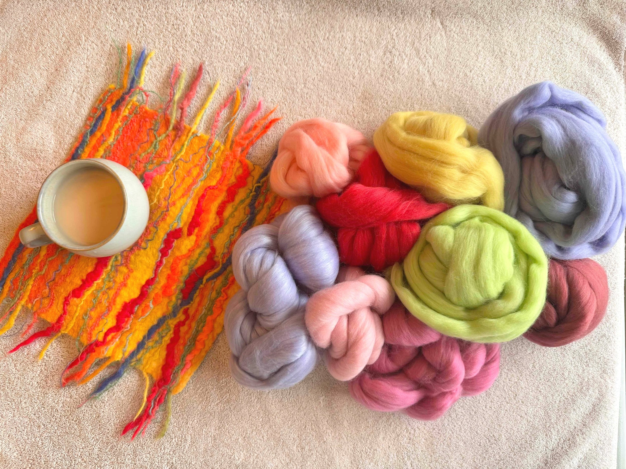 Spring has arrived! With all the flowery wool colors.